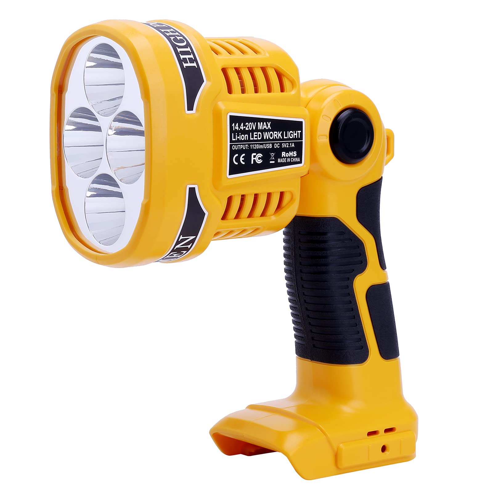 Elefly 20V Cordless LED Work Light DCL043 Compatible with 20V Max Lithium Ion Batteries DCB203 DCB204 DCB206 DCB209, 12W 1120LM 