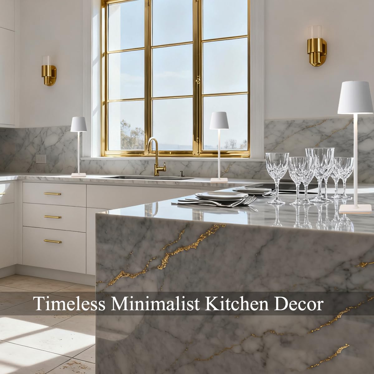 White Rechargeable Table Lamp Set Of 2 Cordless Desk Lamp Small Led Outdoor Table Lamp For Restaurant Dining Table Top Tabletop Lighting Lampara De Mesa Recargable Touch Lamp Wireless Table Lamp