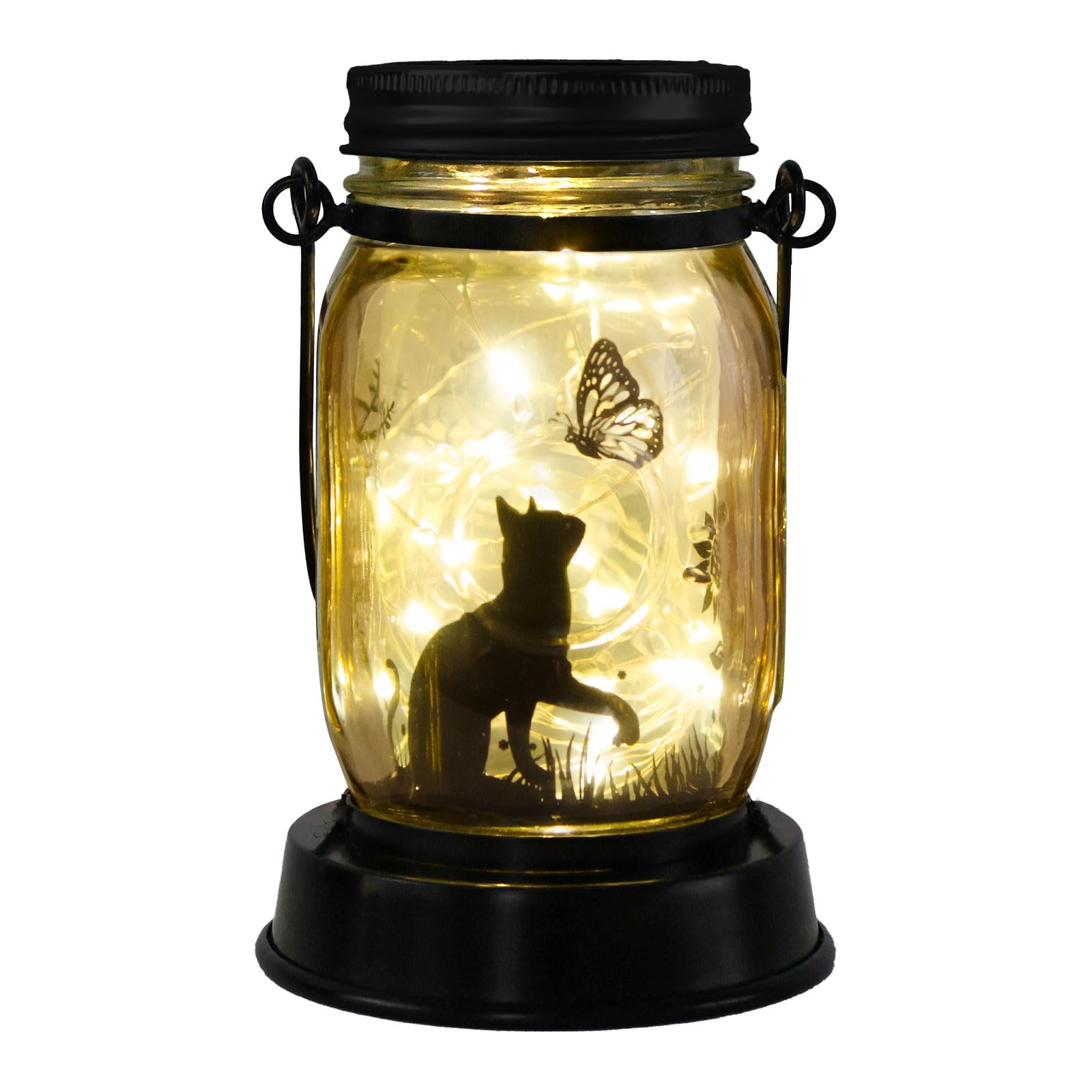 Styleonme Decor Mobile Outdoor Solar Lanterns, Cat Lovers Gifts, Gifts For Mom, Grandma, Women And Everyone, Outdoor Gardening G