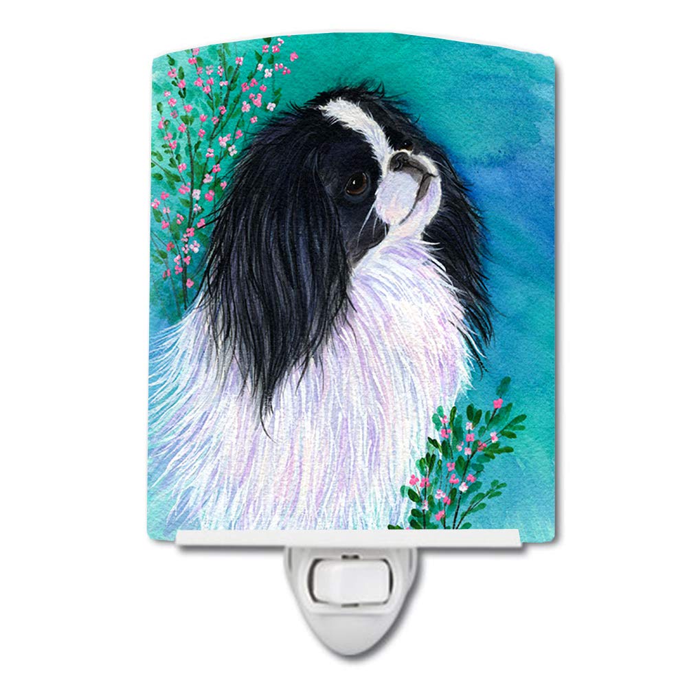 Carolines Treasures Japanese Chin Ceramic Night Light, UL-Certified, 6x4x3in, Multicolor, Model SS8134CNL