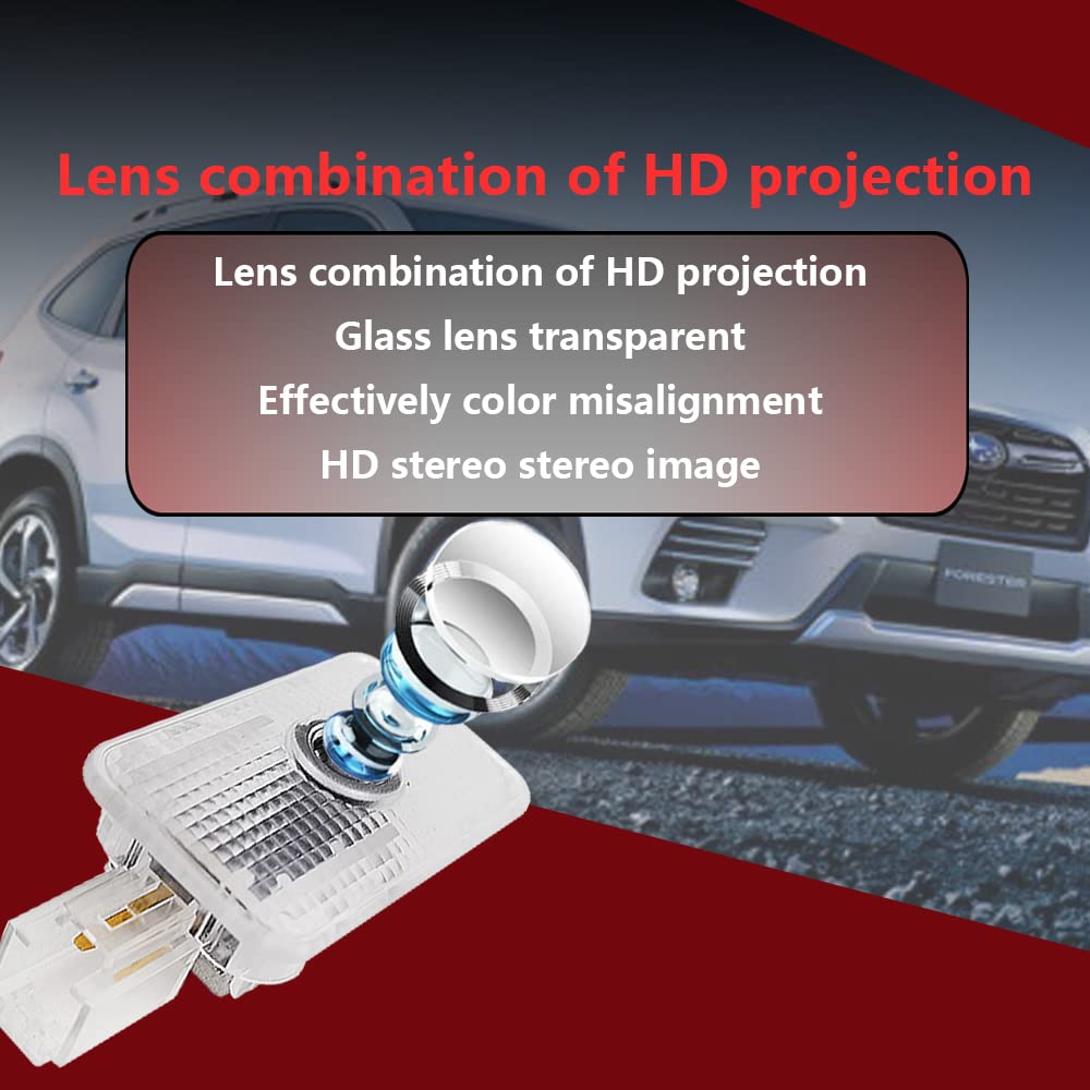uunonaha LED Car Door Logo Lights Projector Laser Puddle Lamp 2 pcs Compatible with Outback, Aluminum