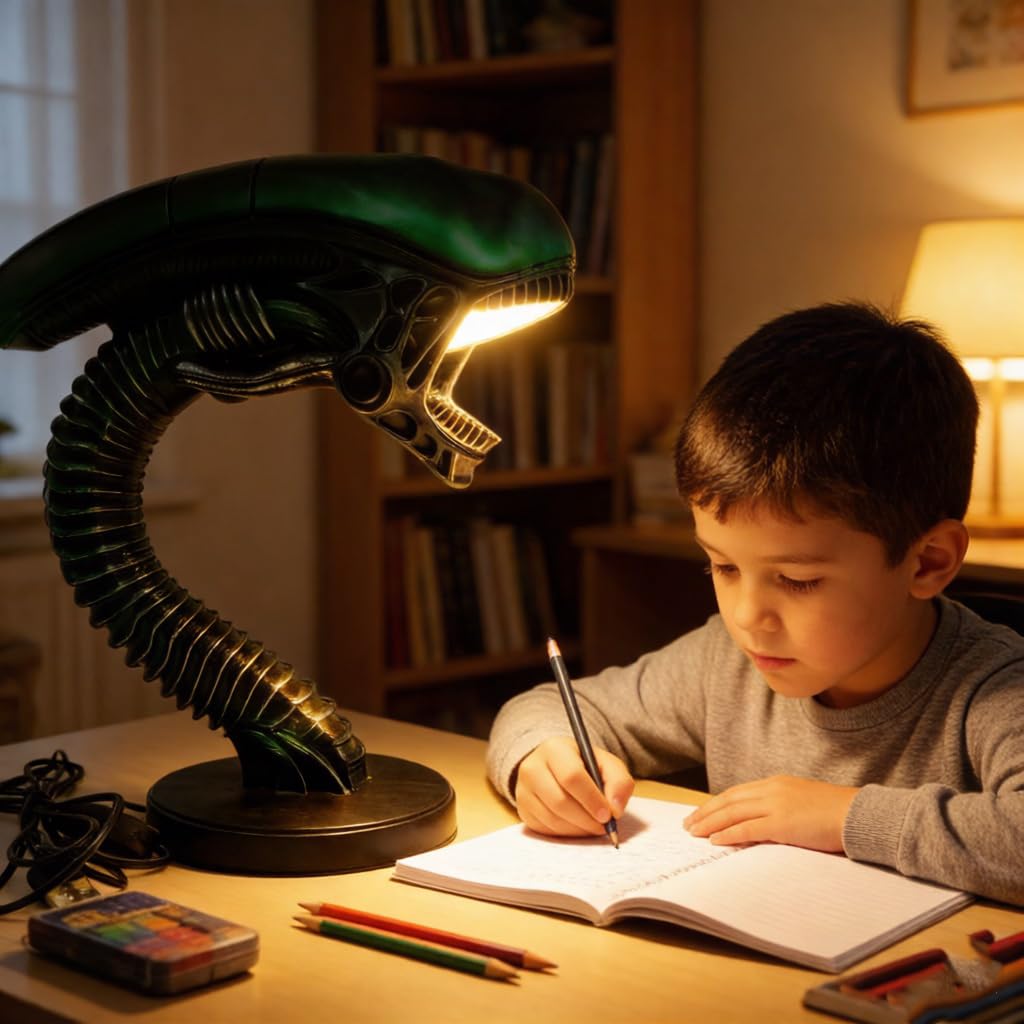 JUIANG Alien Lamp LED Reading Lamp Xenomorph Lamp Desktop Ornament The Light in the Boys Room is Suitable for Childrens Gifts 