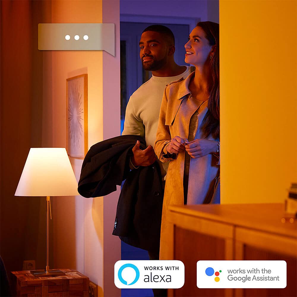 Philips Hue White Ambiance Smart Retrofit Recessed Downlight 4'', Bluetooth & Zigbee Compatible (Hue Hub Optional), Smart Ceilin