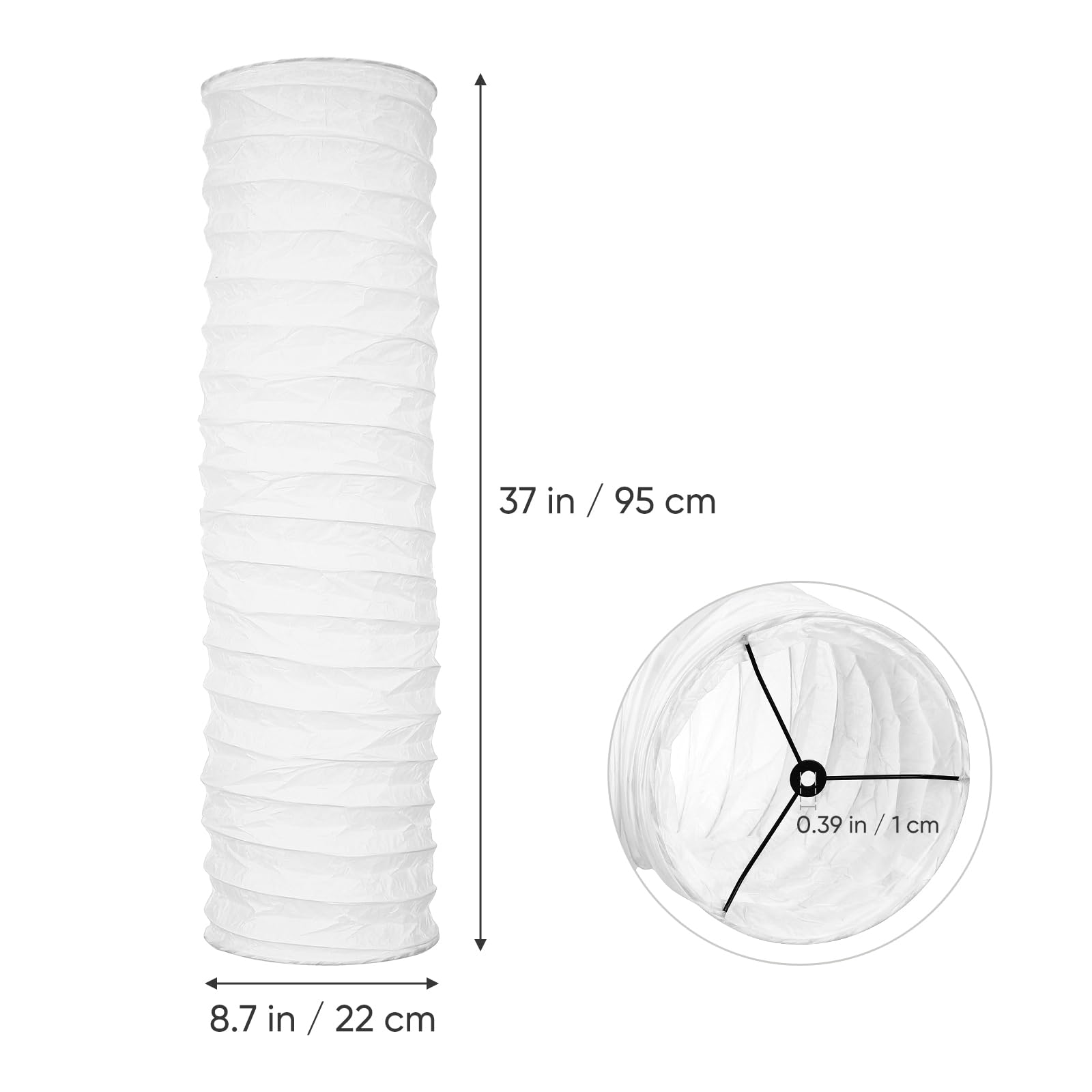 Stobok Paper Floor Lamp Shades Light Japanese Style Standing Lamp Table Light Cover Barrel Chandelier Protector For Living Room