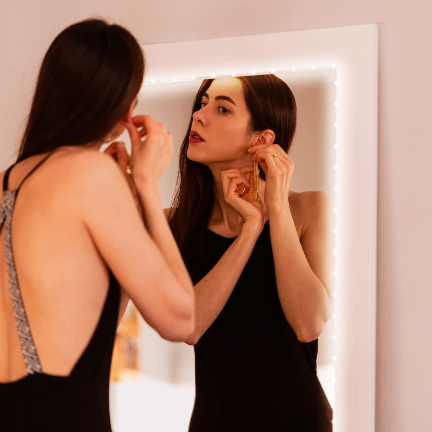 Phopollo White Led Strip Lights, 100Ft (2 Rolls Of 50Ft) Dimmable 6500K Daylight White Led Light Strip, 1800 Leds Flexible Led L