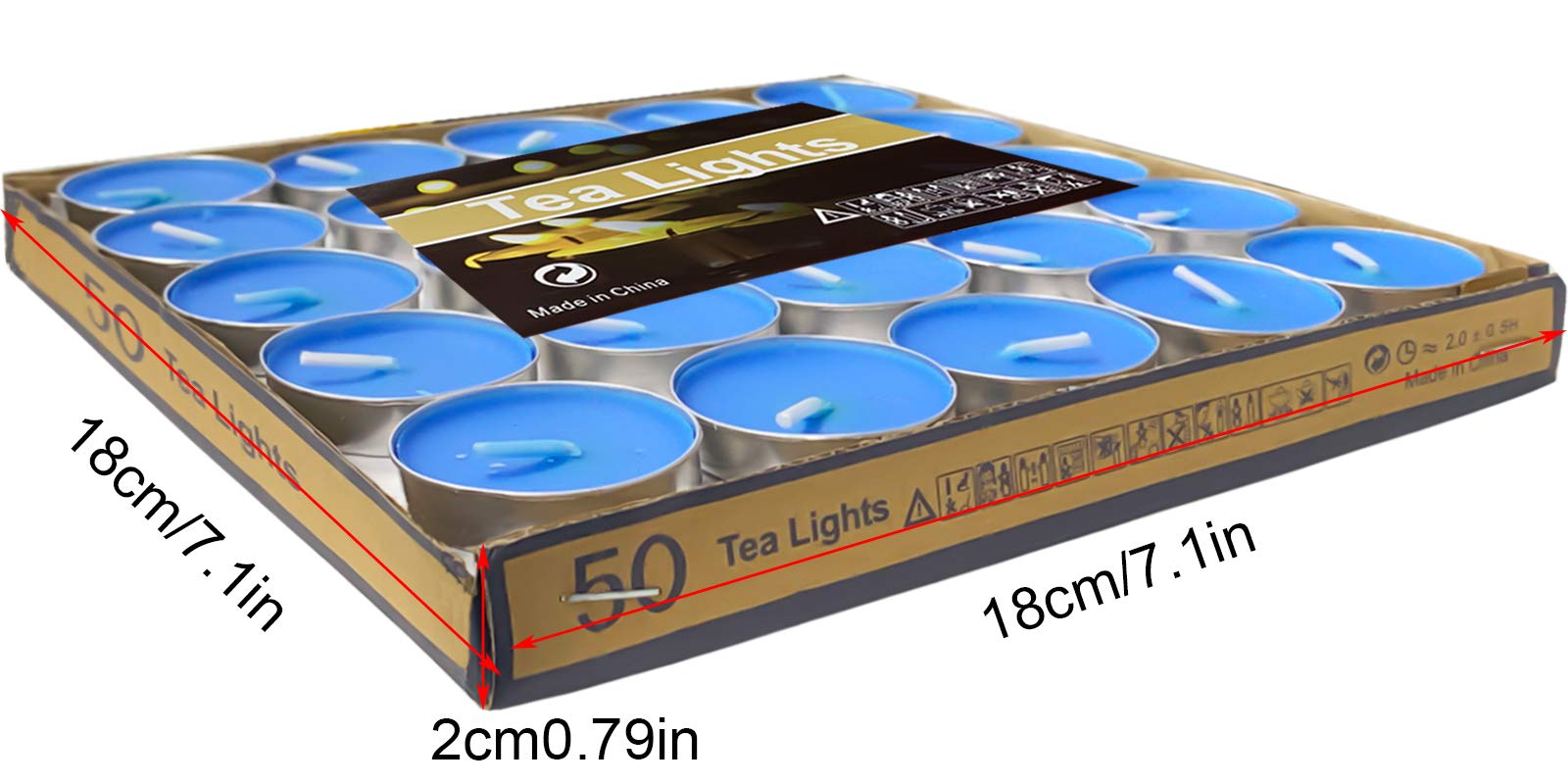 OUO Tea Lights - 50 Pack Smokeless & Dripless Mini Candles for Dinners, Parties, Home Decor - White