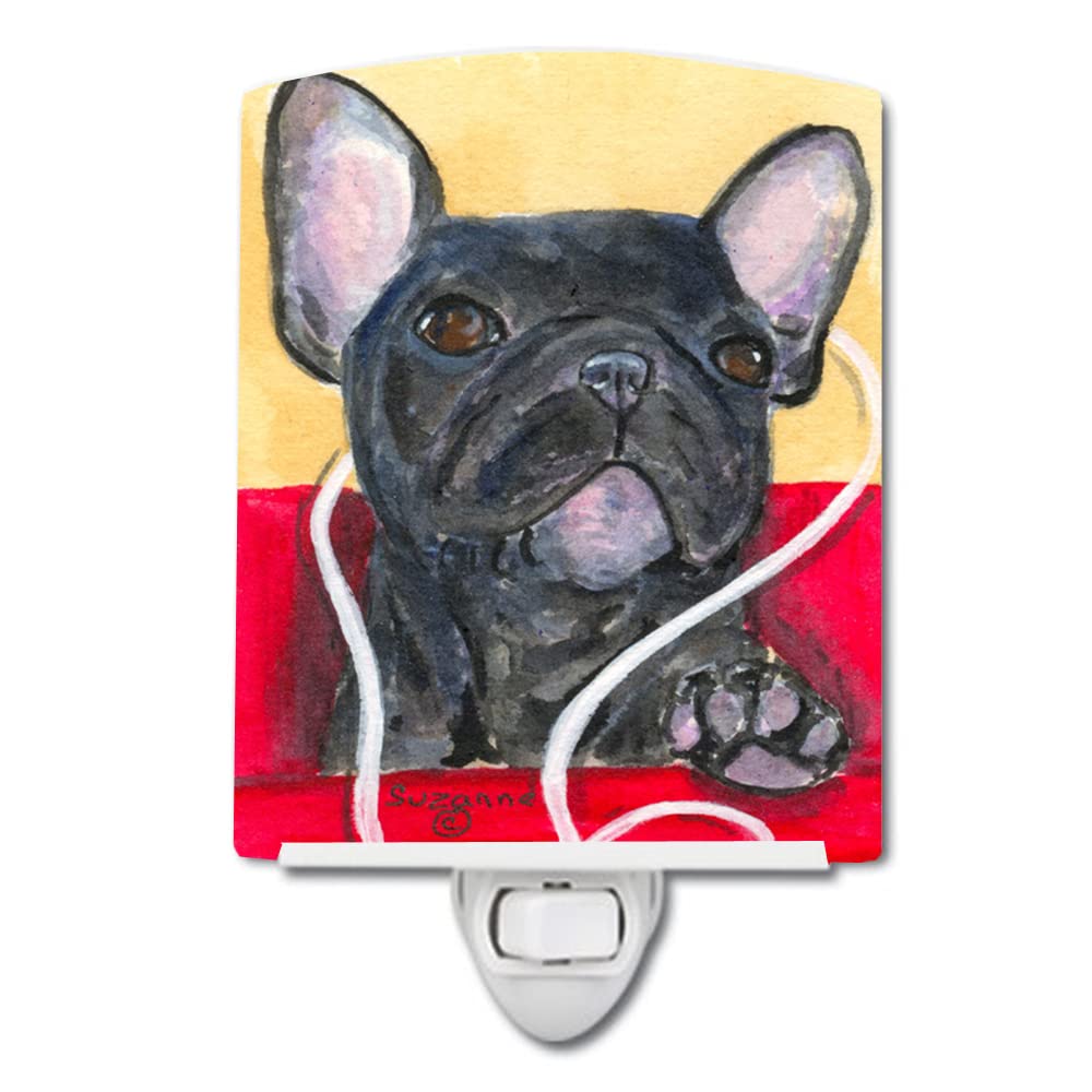 Carolines Treasures Ceramic Night Light, French Bulldog Design, UL-Certified, 6x4x3 inches, Model SS8899CNL, Multicolor