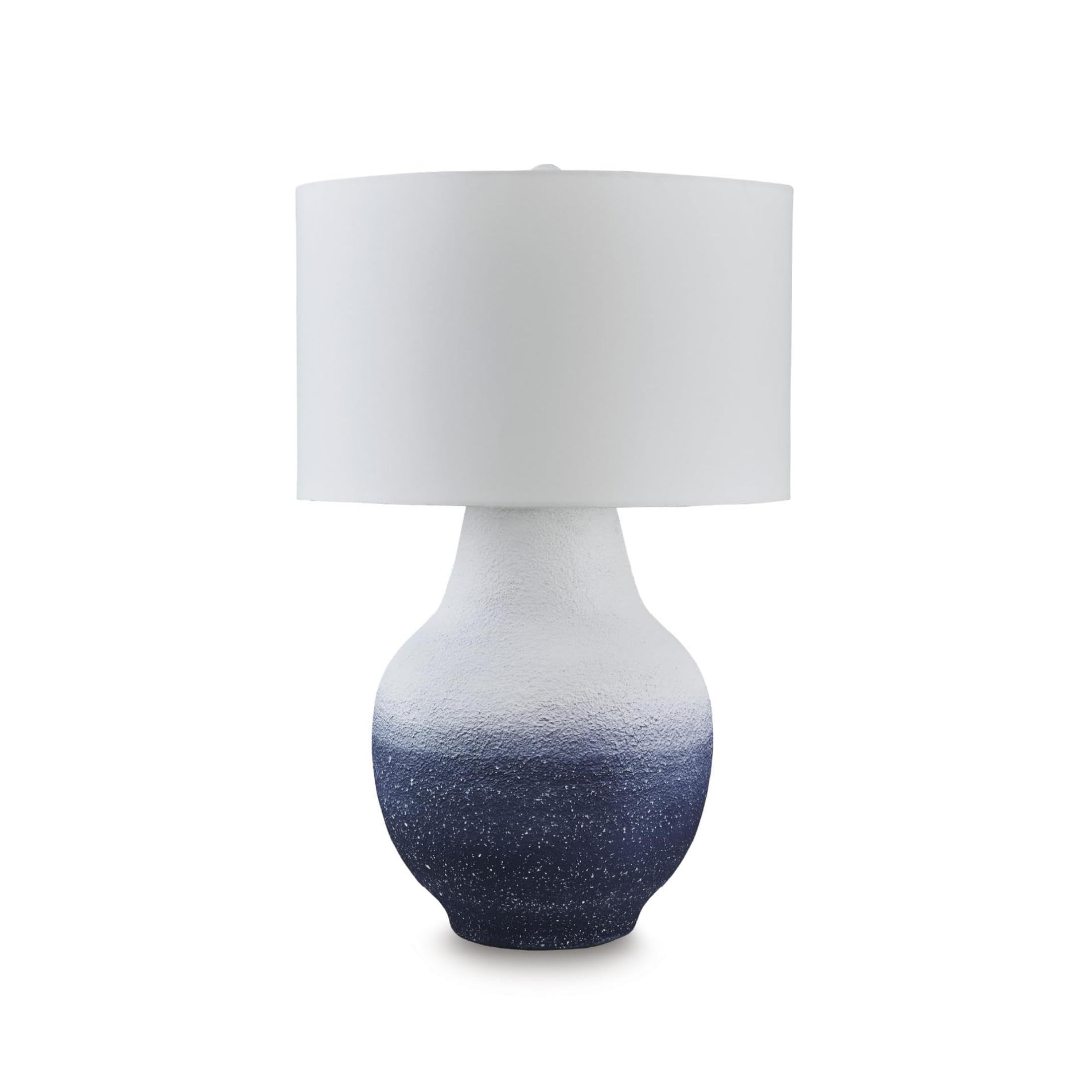 Signature Design by Ashley Dashland Coastal Metal Table Lamp with 3-Way Switch, White & Blue