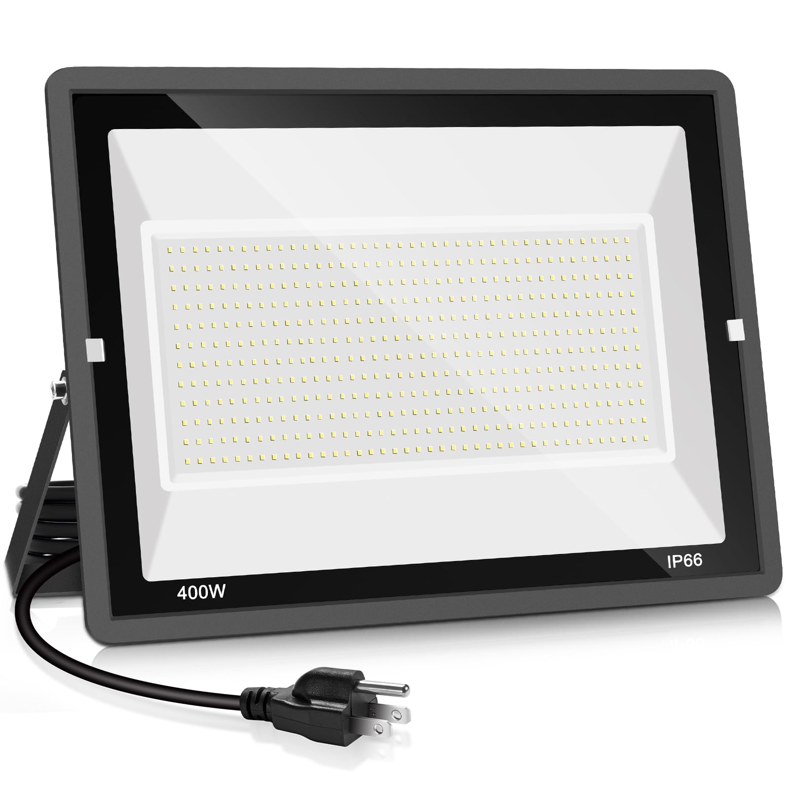 YANYCN 400W LED Stadium Flood Light Outdoor,2400W Equivalent 50500LM 5000K Daylight White Super Bright FloodLight with Plug,85-2