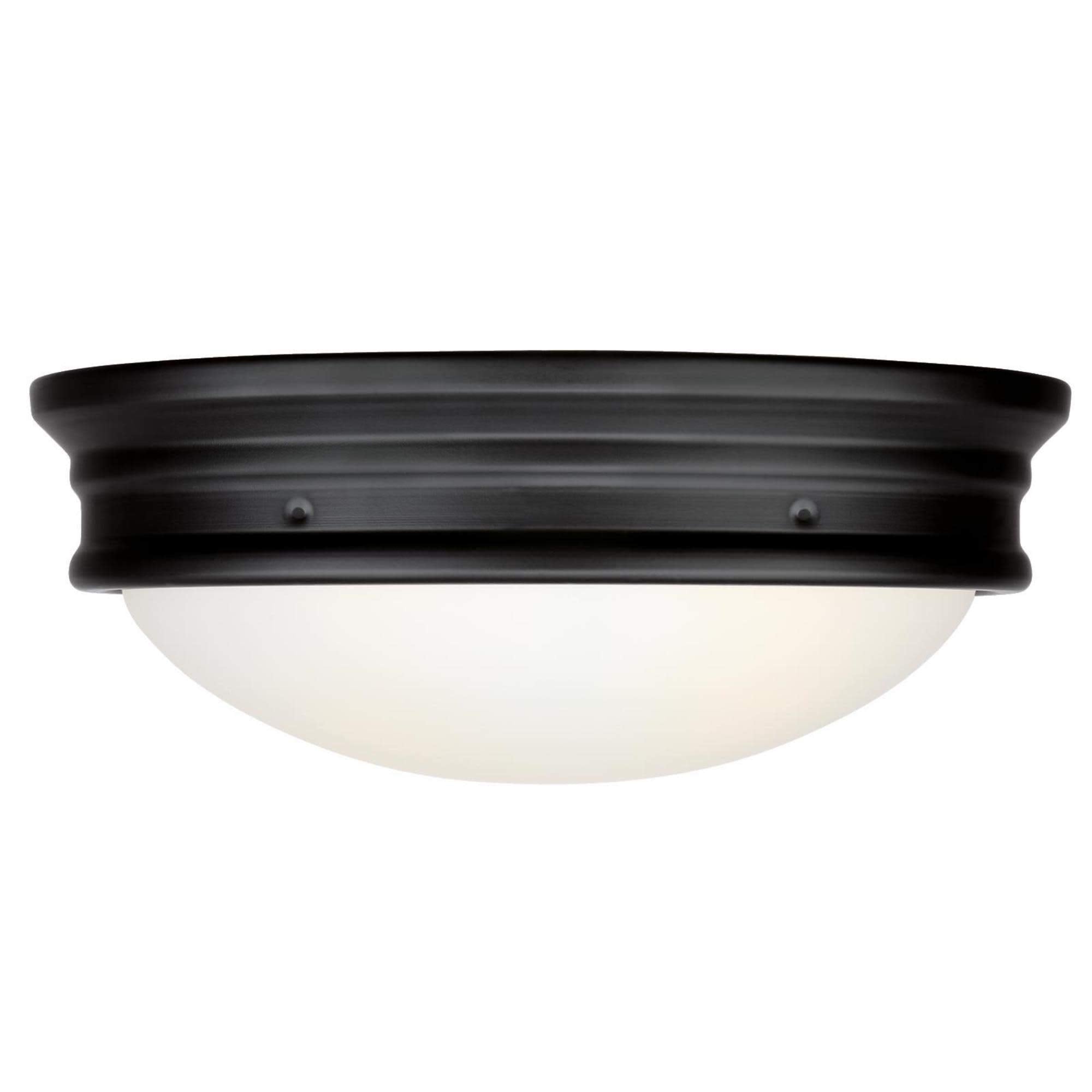 Westinghouse 6370600 Meadowbrook 13-Inch, Two-Light Indoor Flush Mount Light Fixture, Oil Rubbed Bronze Finish And Frosted Glass