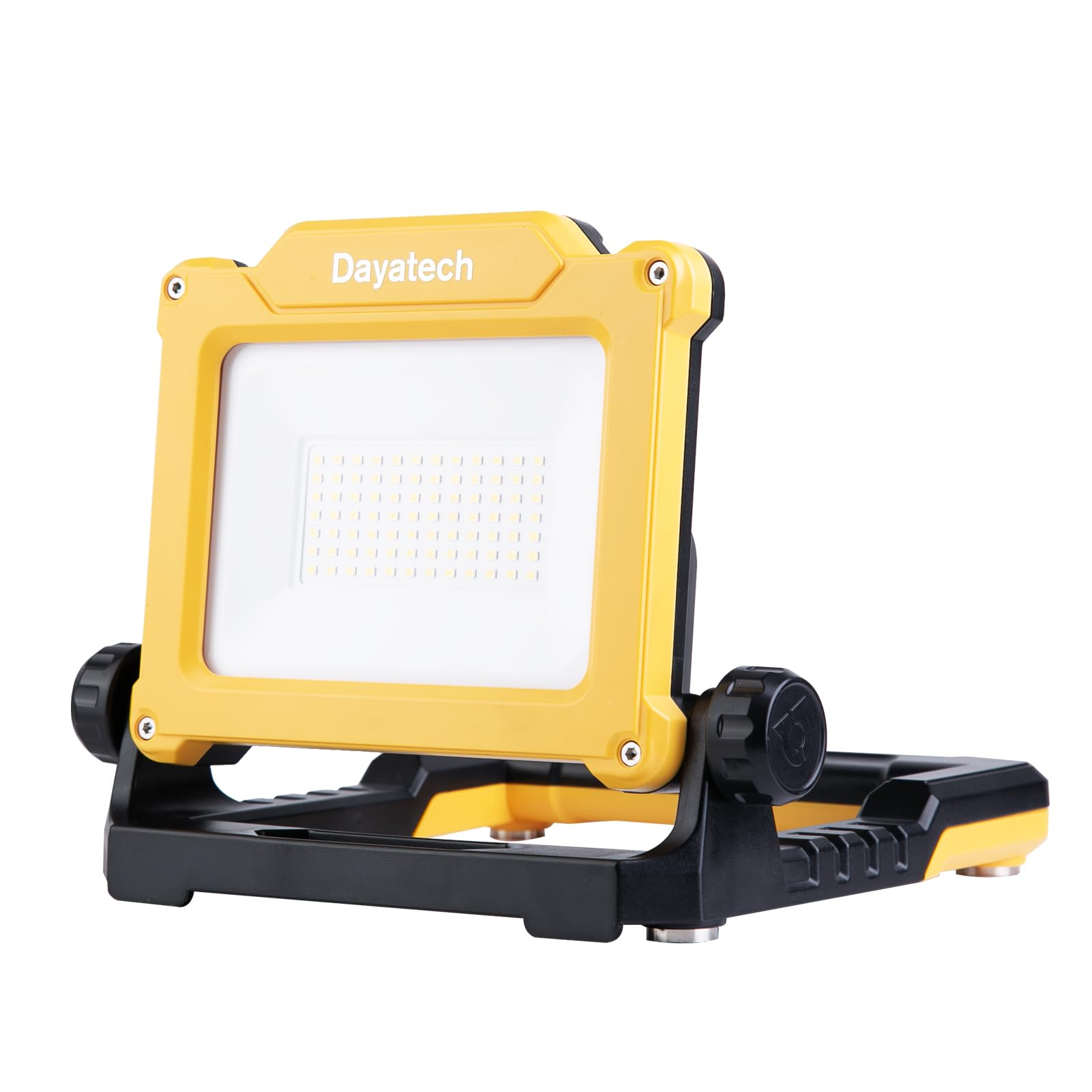DAYATECH 20W 3000LM Cordless LED Work Light, Compatible with Dewalt, Milwaukee and Makita 18-21 V Battery, Foldable Magnetic Bas