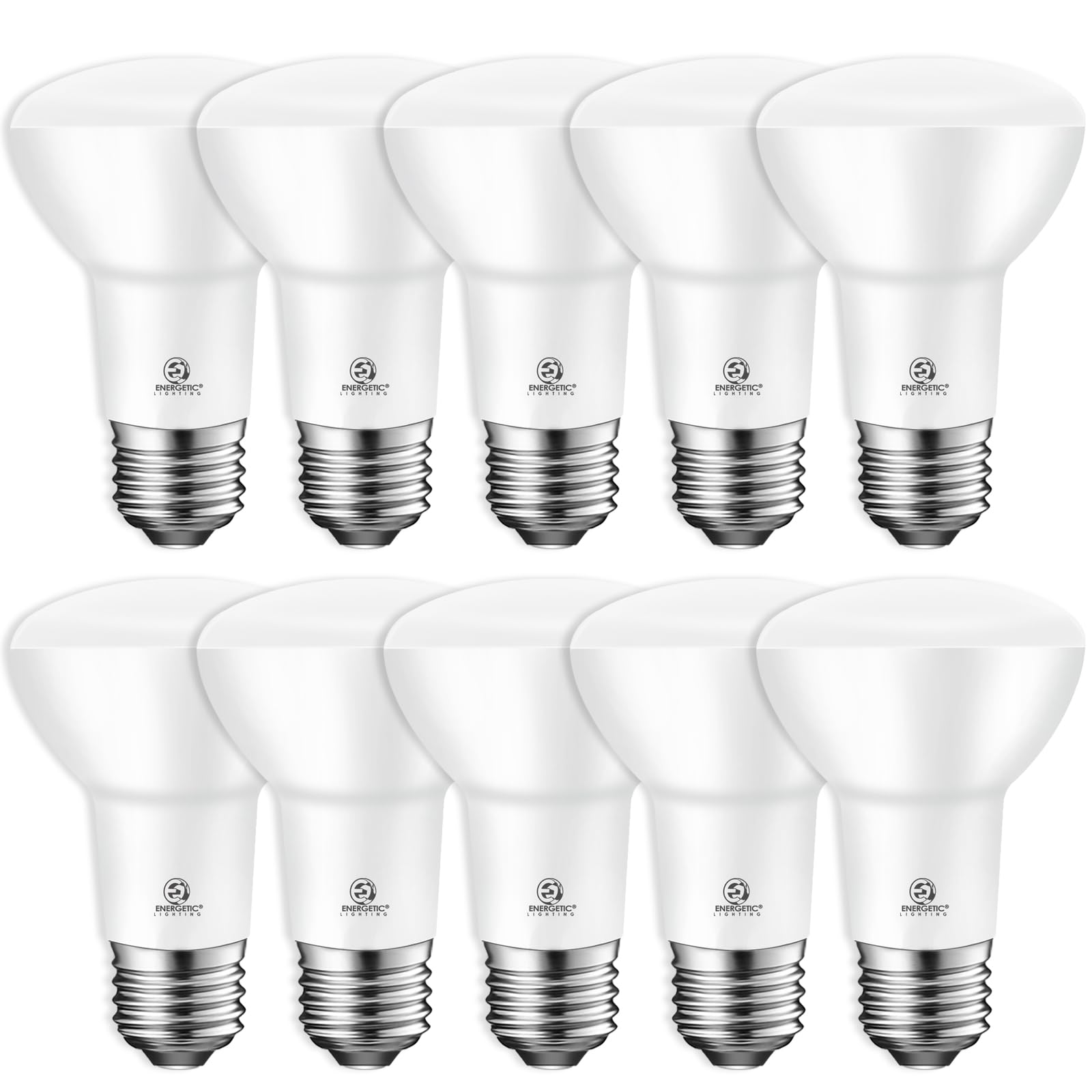 Energetic Br20 Led Bulb R20 Dimmable 3000K Warm White 45W Equivalent To 6.5W  Recessed Can Light Bulbs  Kitchen Ceiling Lights  E26 500 Lumen Led Flood Light Bulbs  Indoor Ul Listed (Pack Of 10)