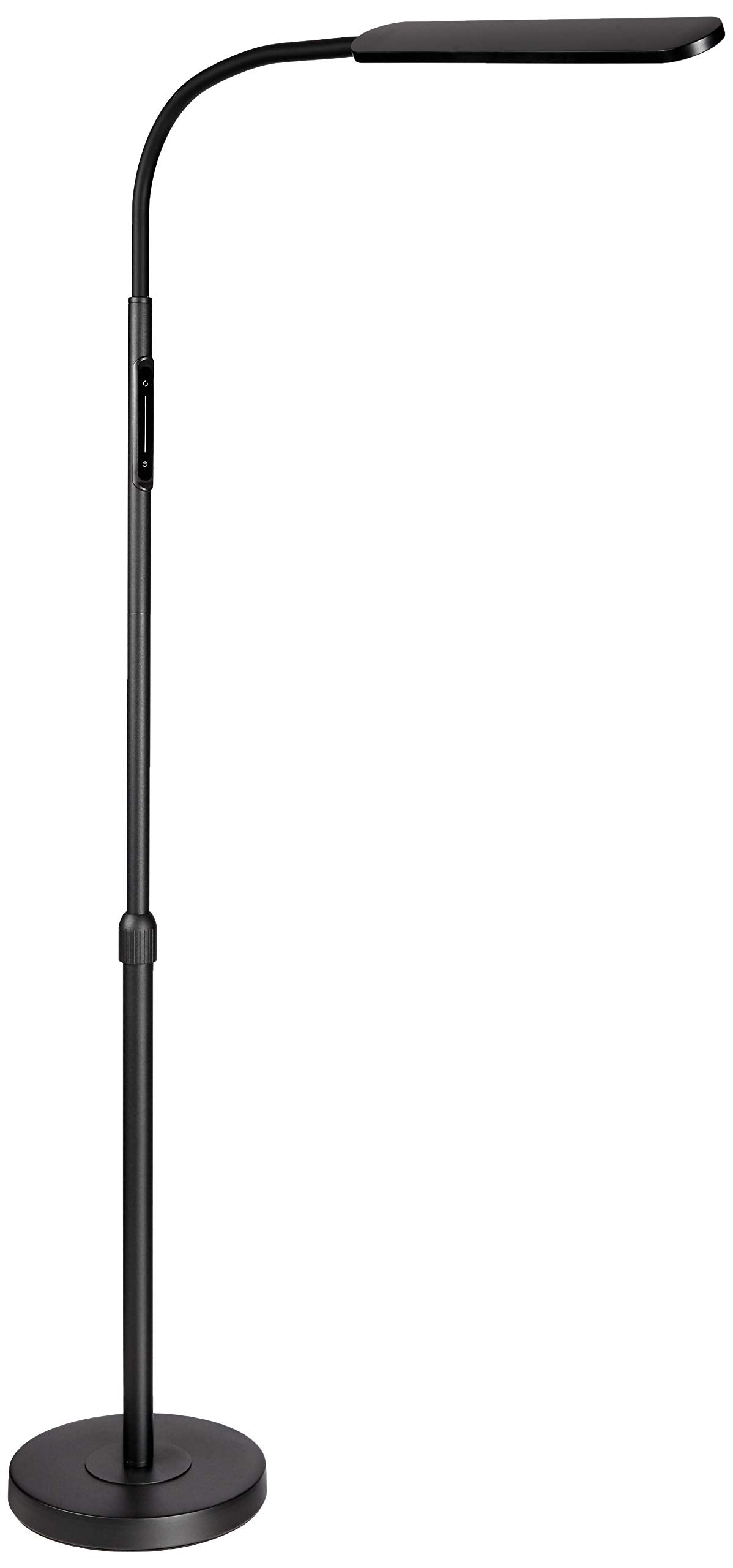 Nxone Adjustable Led Floor Lamp, Black, Modern Reading Light With 4 Colors & Stepless Brightness