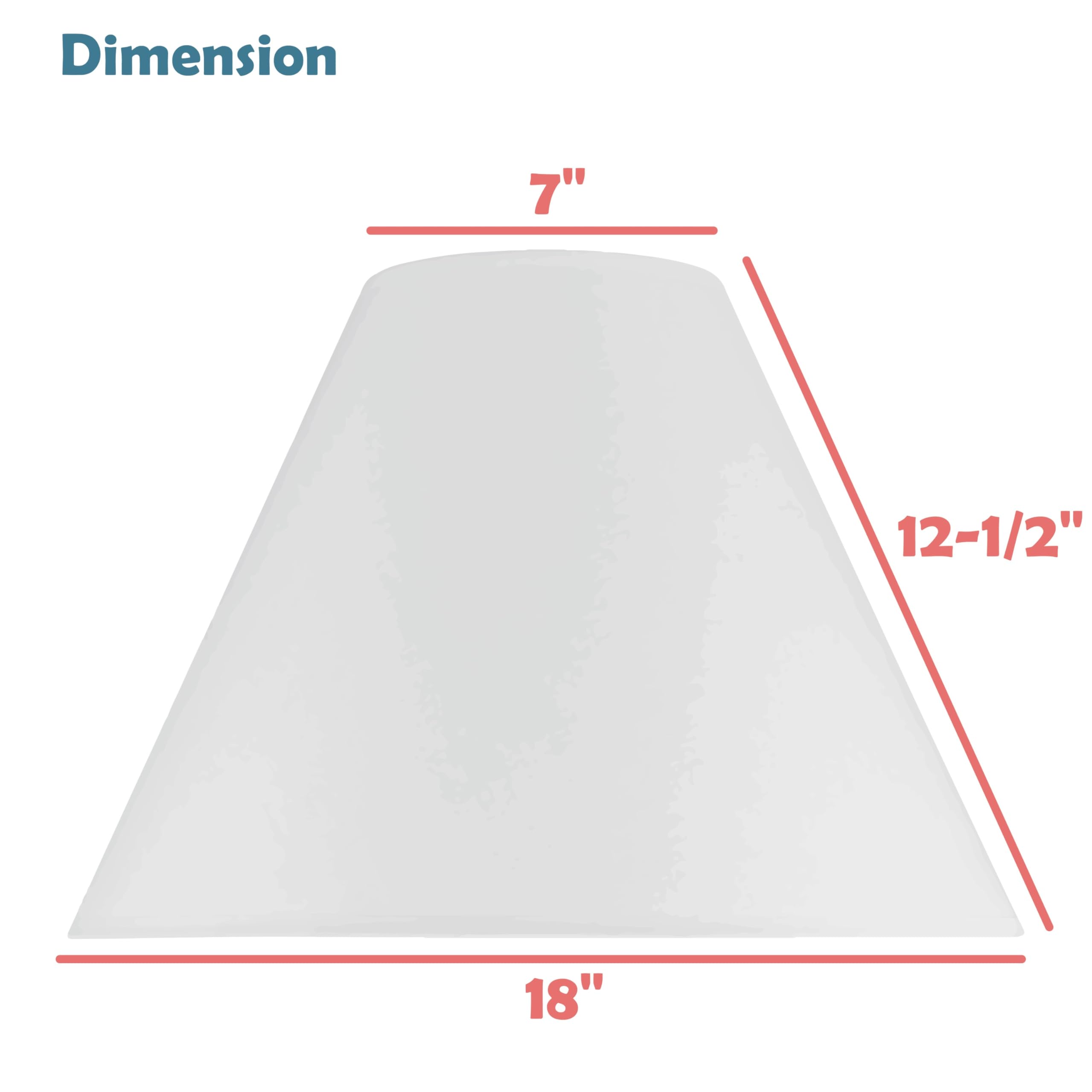 Aspen Creative 32773 Empire Lamp Shade, Off-White Faux Linen, 18 Wide, Hardback Construction