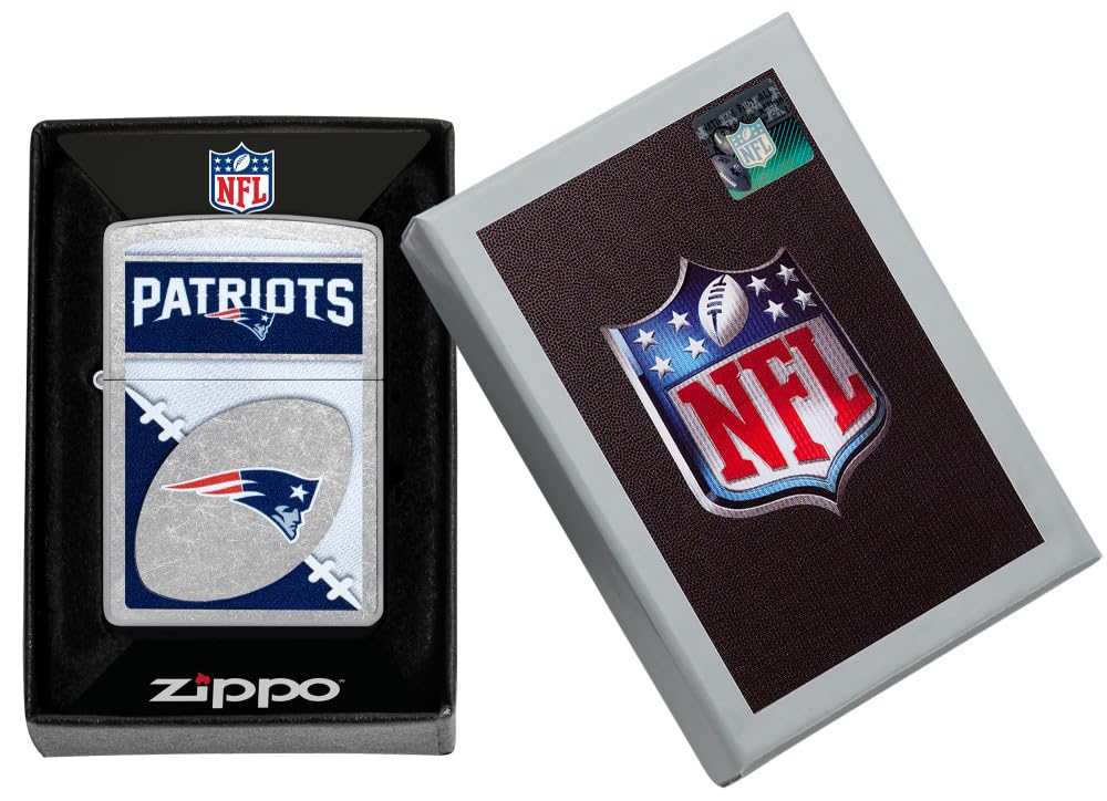 Zippo Nfl New England Patriots Street Chrome Pocket Lighter
