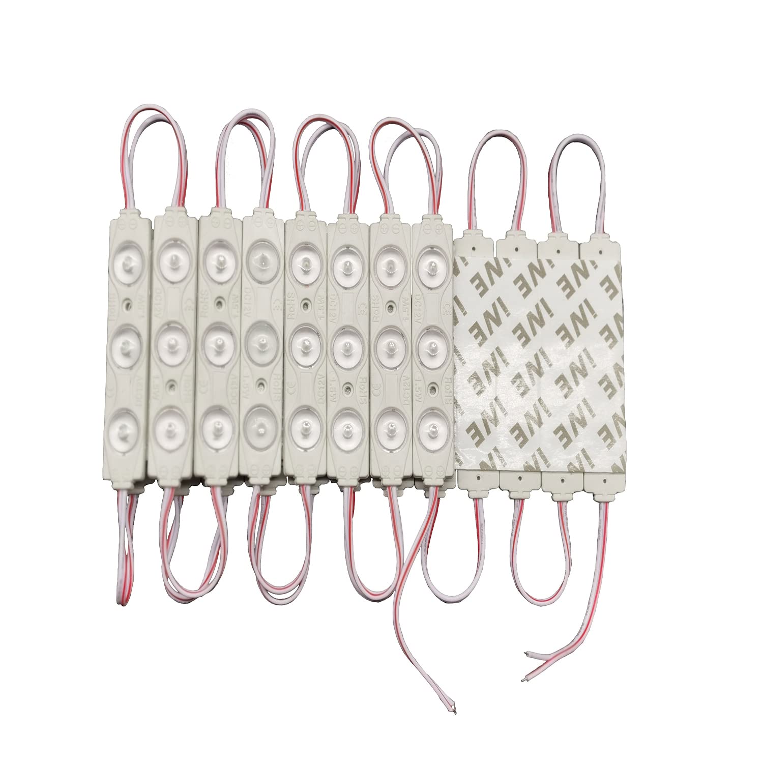 Led Module, Christmas Inflatable Light White 3 Led Module 20Pcs 9.8 Ft Dc12V 2835 Smd 160 Lm Injection Led Module Ip65 Waterproo