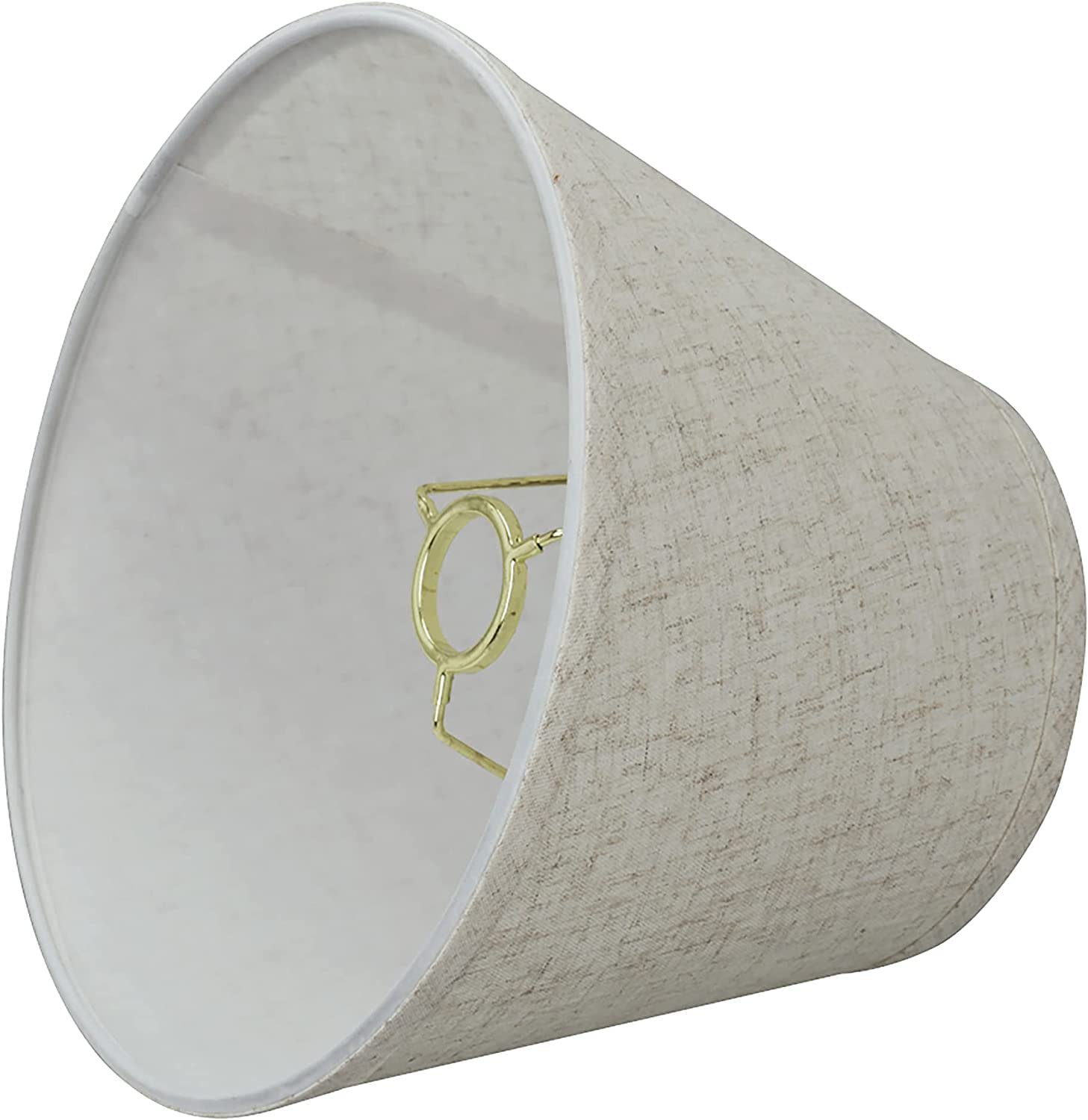 Aspen Creative 58851A, Empire Uno Lamp Shade, Beige, 6&quot; Top X 10&quot; Bottom X 7.5&quot; Slant Height, Slip Uno 33Mm