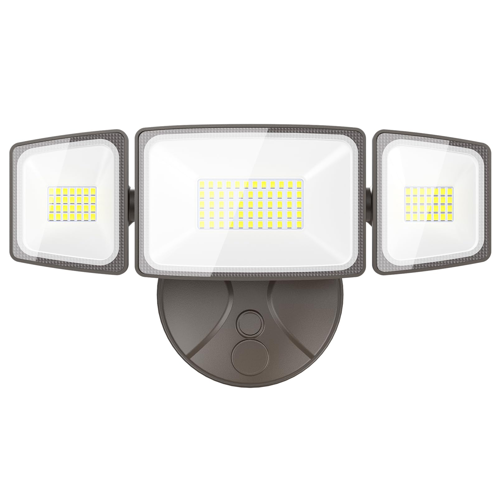 Onforu 55W LED Security Light, 5500LM, 3 Adjustable Heads, IP65 Waterproof, 6500K, Brown, Model BDB55-3