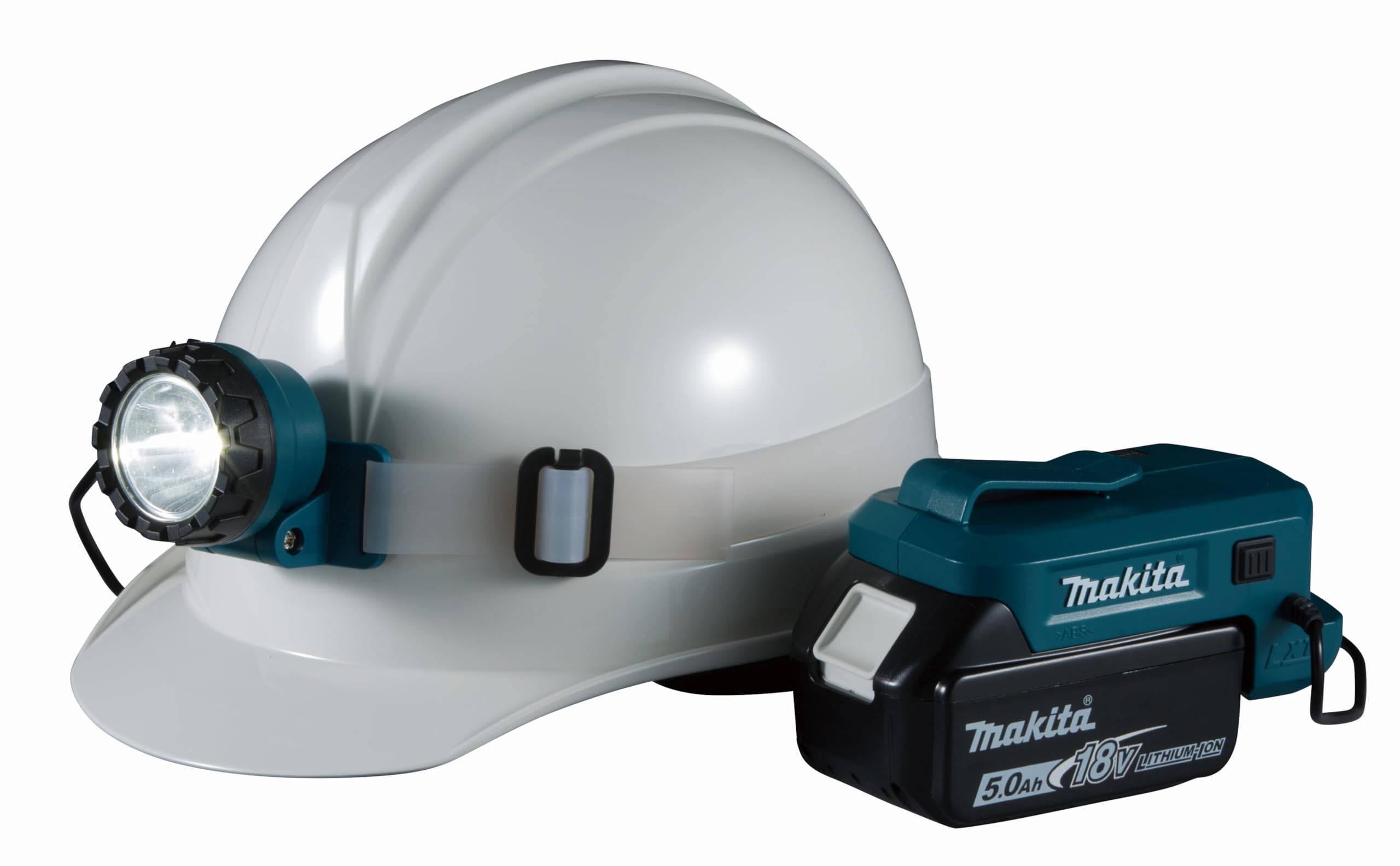 Makita DML800 18V LXT Cordless LED Headlamp, Teal, Rubber, Lightweight, Portable