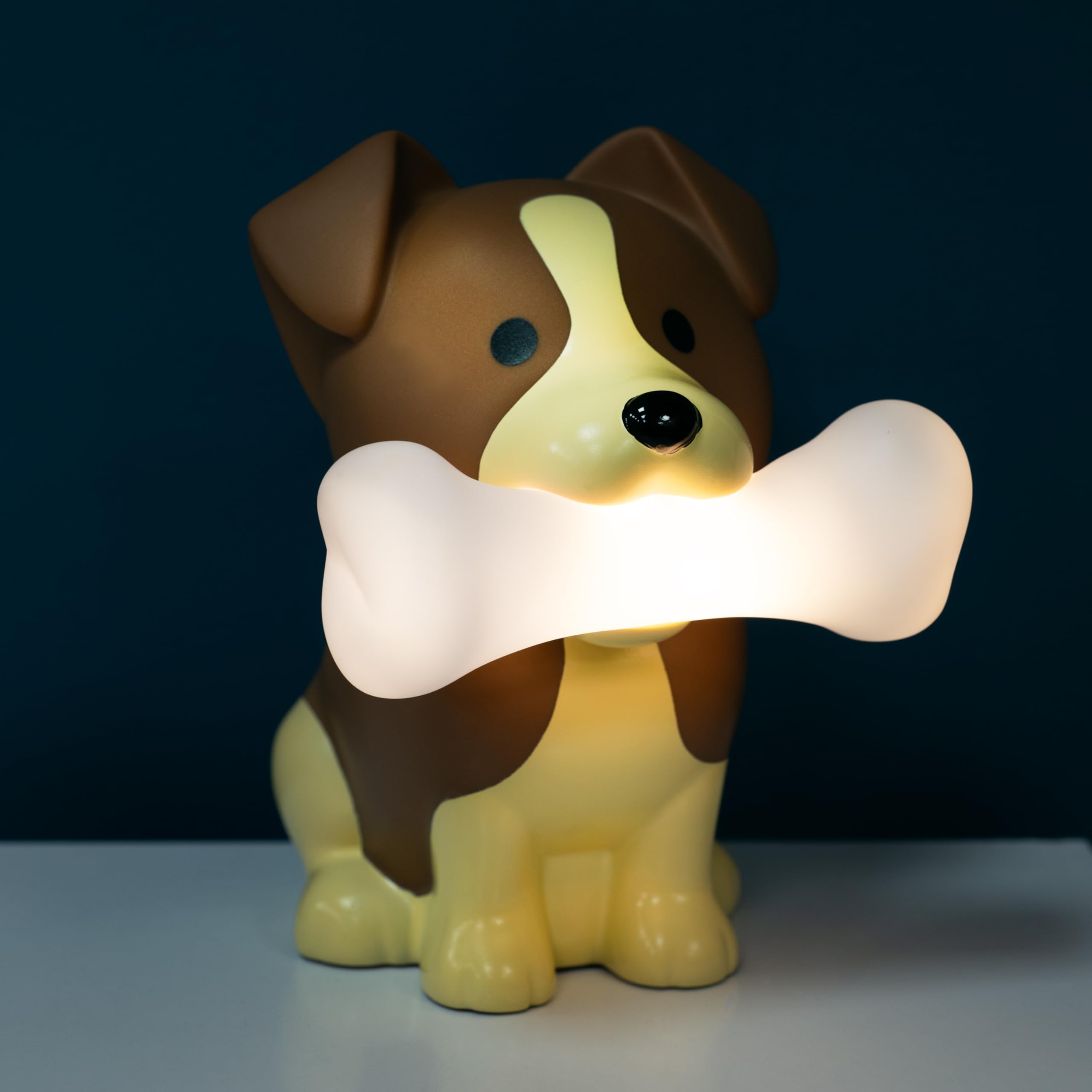Fizz Creations Rufus The Dog Mood Light - Small Multicolor LED Lamp - Battery Operated Plastic Night Light for Kids & Dog Lovers