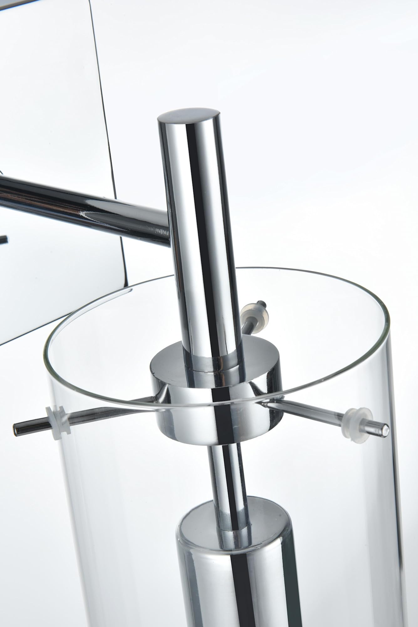 Living District Savant 1-Light Metal Wall Sconce in Black and Clear