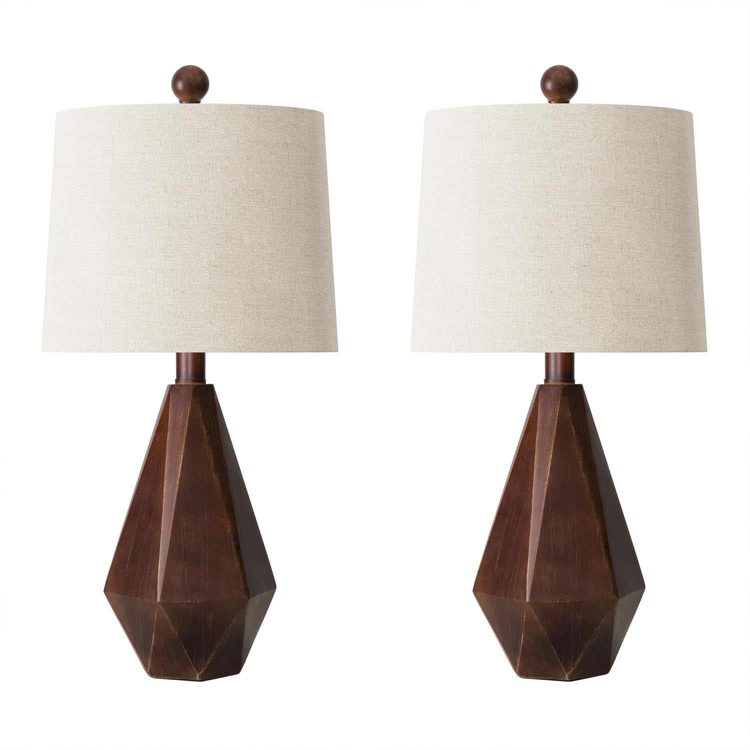 Pokat 20.25'' Farmhouse Table Lamps Set Of 2 For Night Stands, Vintage Bedside Lamps For Bedroom Living Room, Modern Bedroom Lam