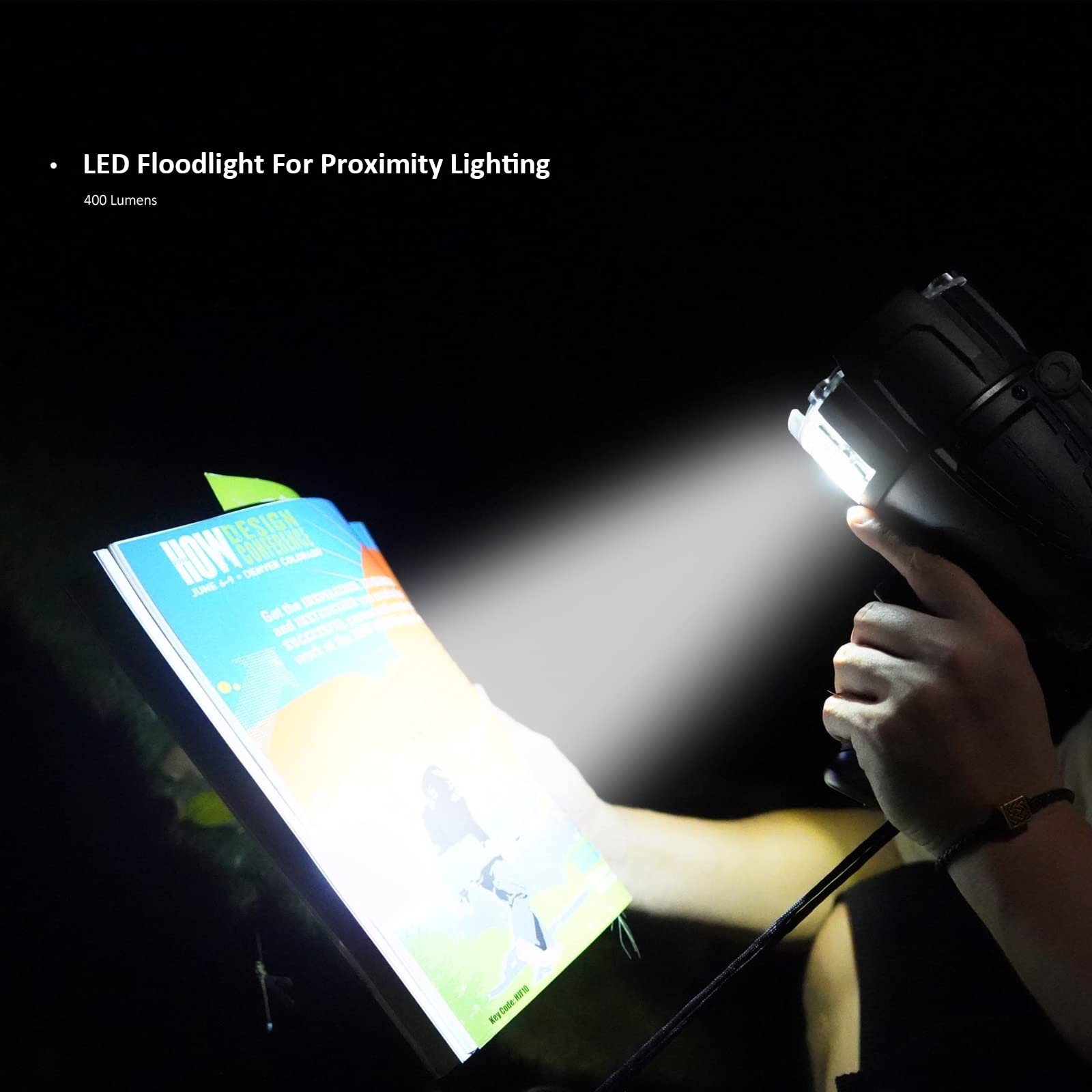 GOODSMANN Rechargeable Marine Spotlight 6000 Lumen Portable Handheld Searchlight with USB Adapter & Car Charger, Model 9903-C102-01