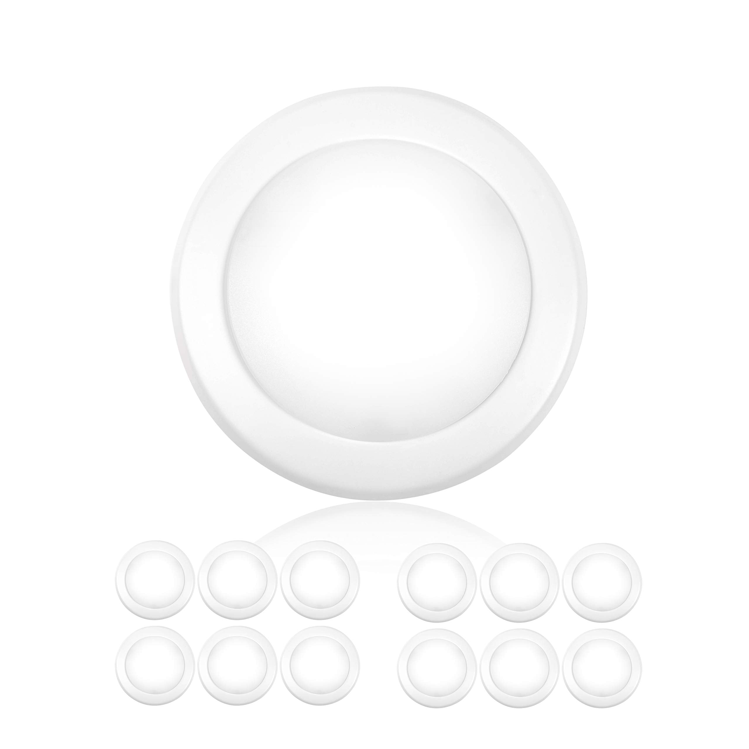 Parmida LED 5/6" Dimmable LED Disk Light, 15W, 1050lm, UL Listed, Warm White 2700K, Metal, Model PLEDDISK