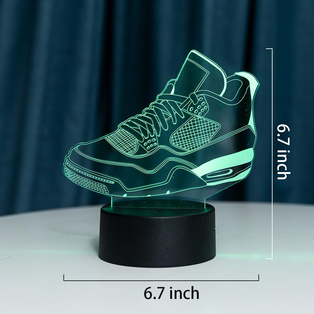 EXIGENT 3D LED Light Sneakers Lamp - Acrylic Illusion Night Light - Sneaker_A Model