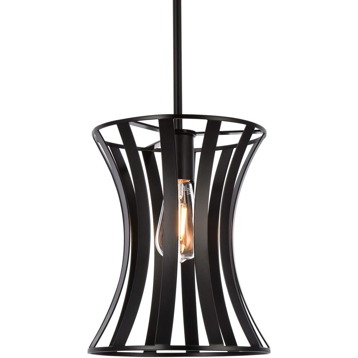 Living District Indoor Modern Home Decorative Bright Ceiling Lily 1 Light Pendant in Black