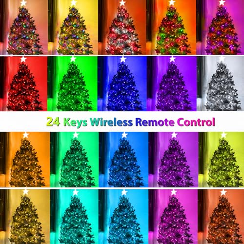 Albelt Smart Color Changing 66Ft 200 Led String Lights With Remote & Timer For Indoor Outdoor Use