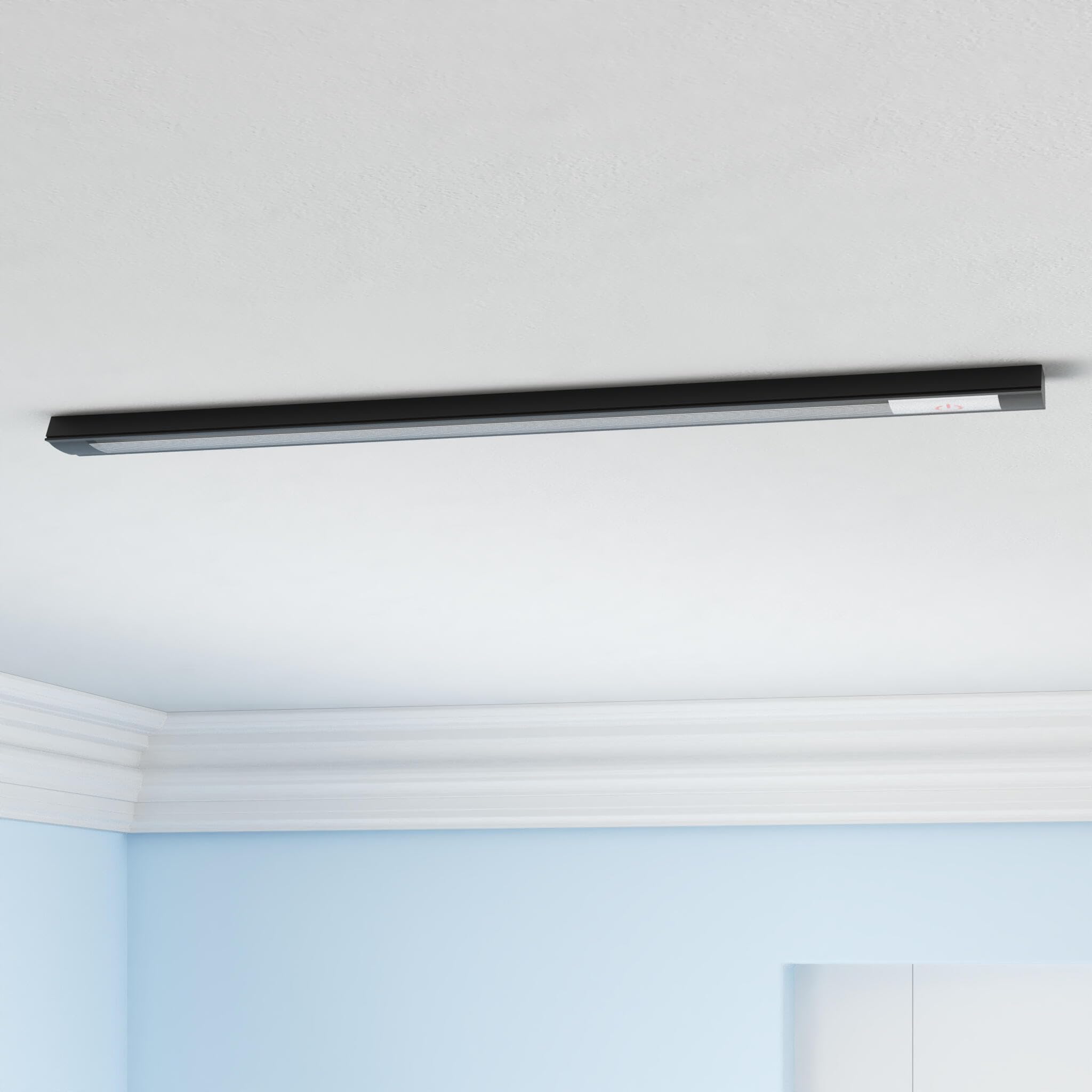 MYPLUS Under Cabinet Lights - 12" Dimmable LED Light Bar, Warm White 3000K, Aluminum, Plug-in - Black Case