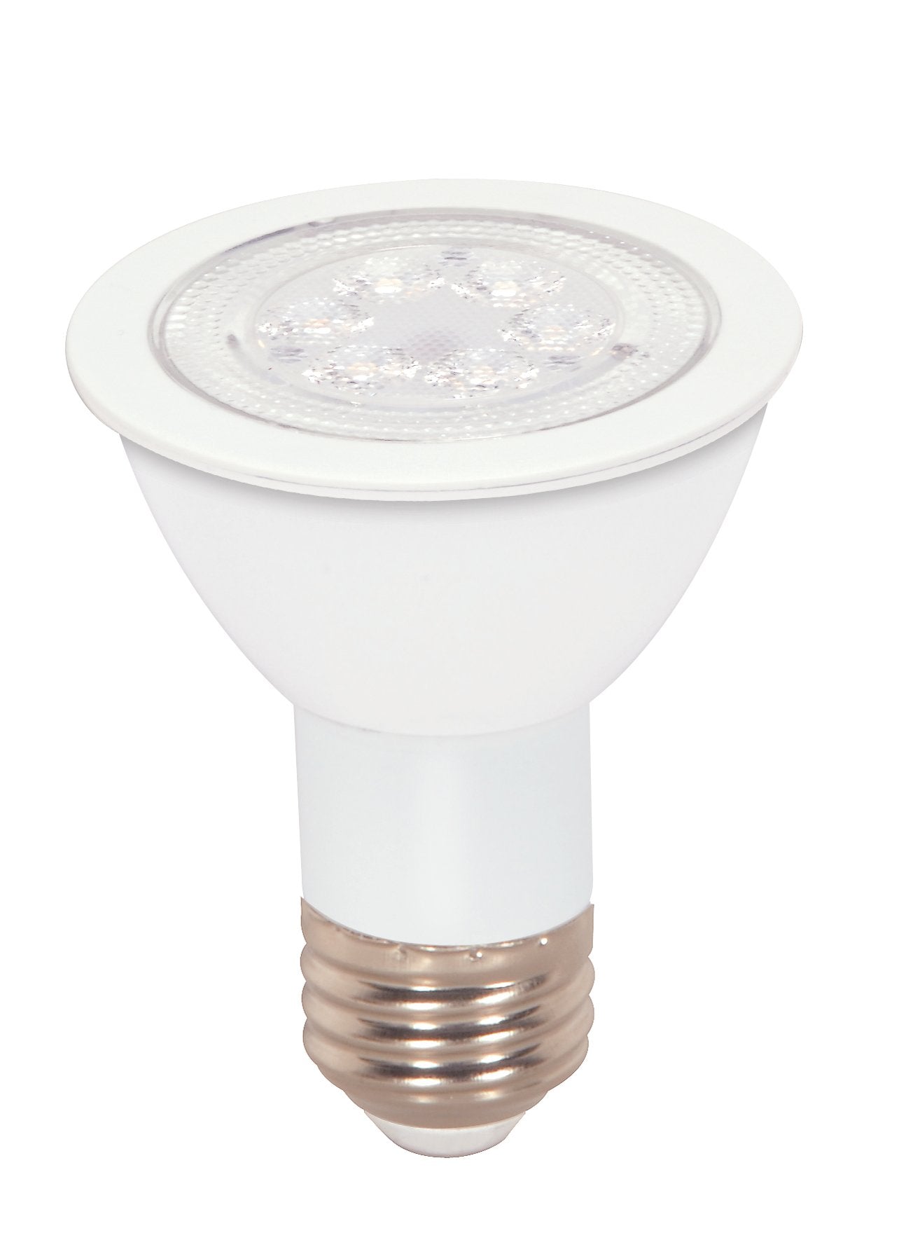 Satco S9081 7 Watt (50 Watt) 430 Lumens Par20 Led Cool White 4000K 25 Beam Ditto Light Bulb, Dimmable