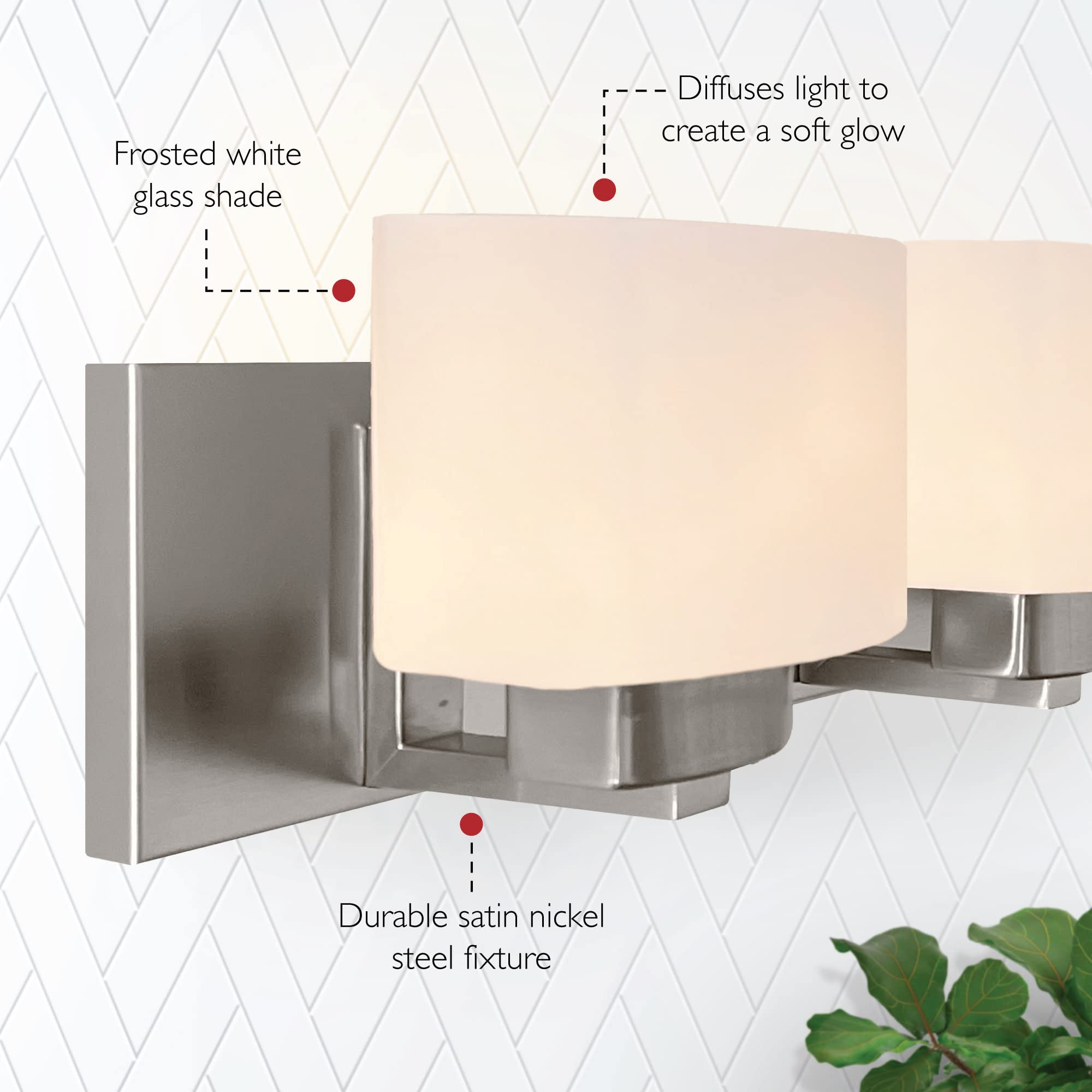 Design House Dove Creek Vanity Light Dimmable, 5-Light, Satin Nickel, Alloy Steel, Model 589507