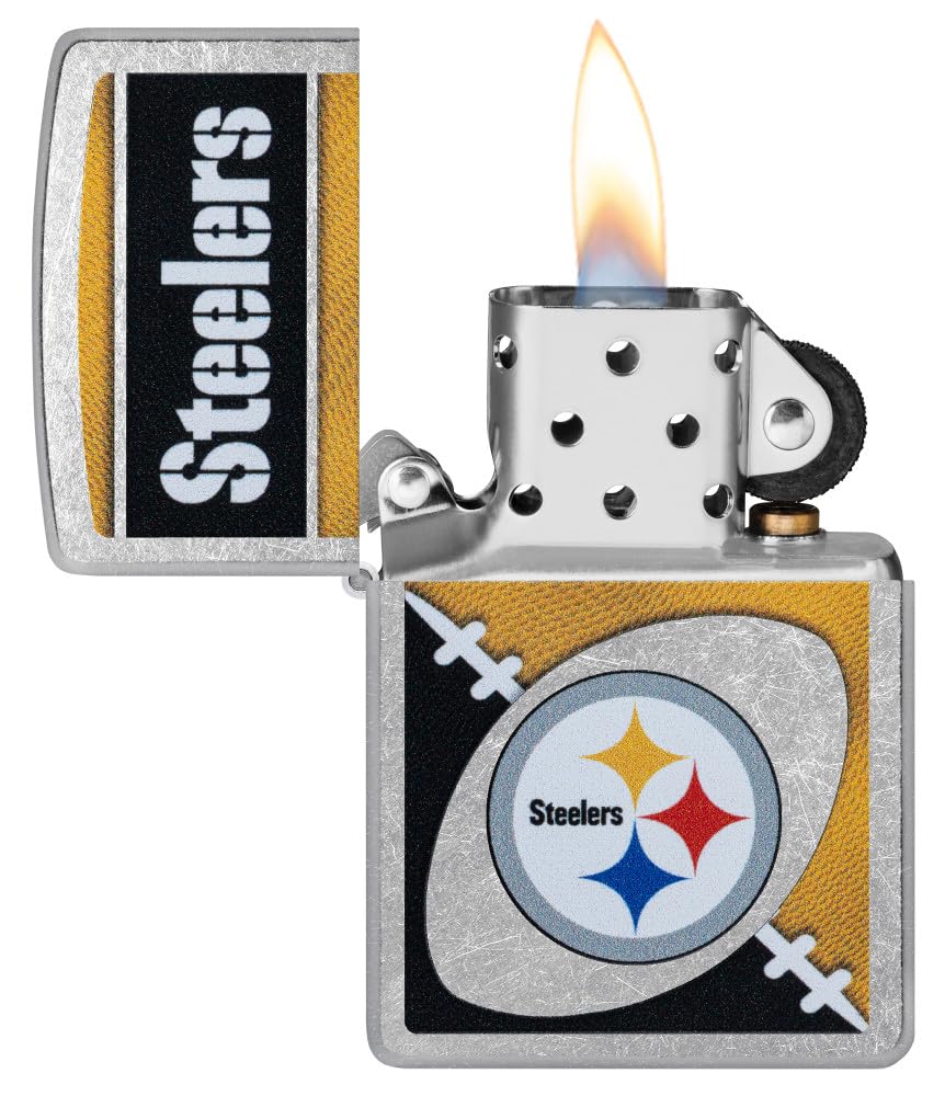 Zippo Nfl Pittsburgh Steelers Street Chrome Pocket Lighter