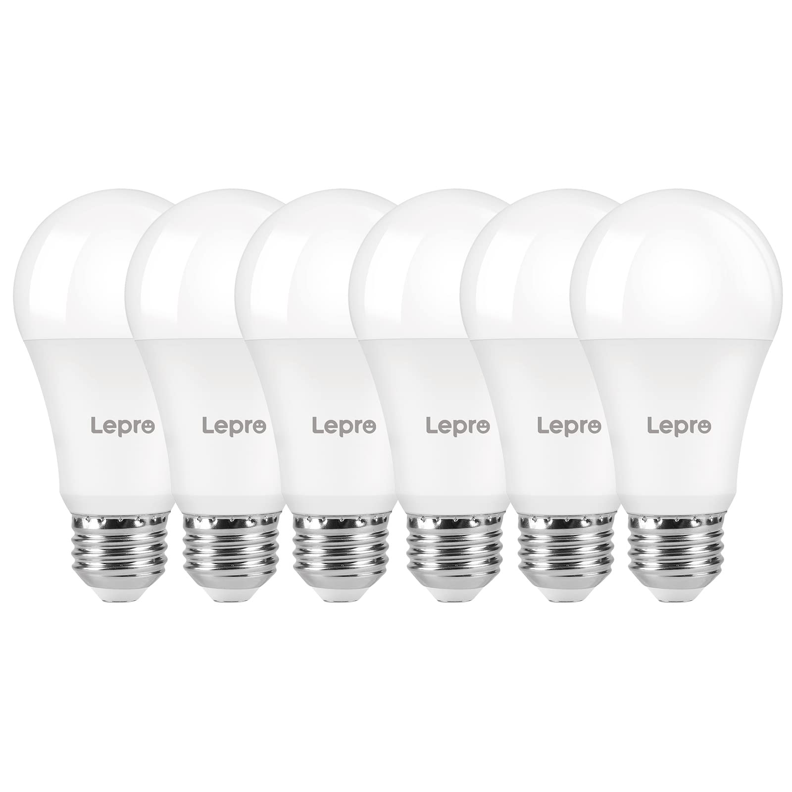 Lepro Dimmable LED Light Bulbs, 100W Equivalent, 14W, 1500LM, Warm White, A19 E26, 6 Pack, UL FCC Listed, 