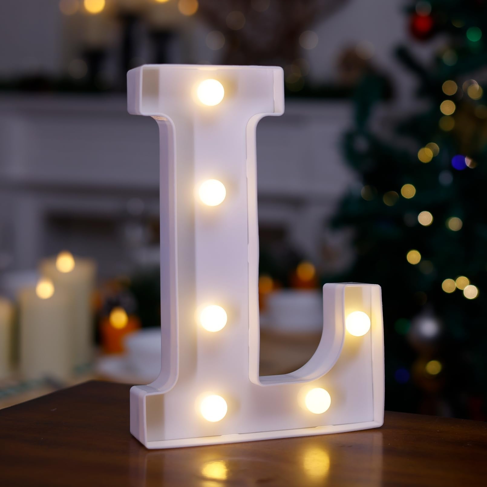 TRONSBOO LED Marquee Sign Light Up Letters, Alphabet Light Up Letters Sign, Battery Powered LED Letter Lights for Night Light, Wedding, Birthday, Party, Christmas or Home Decor (Letter L)
