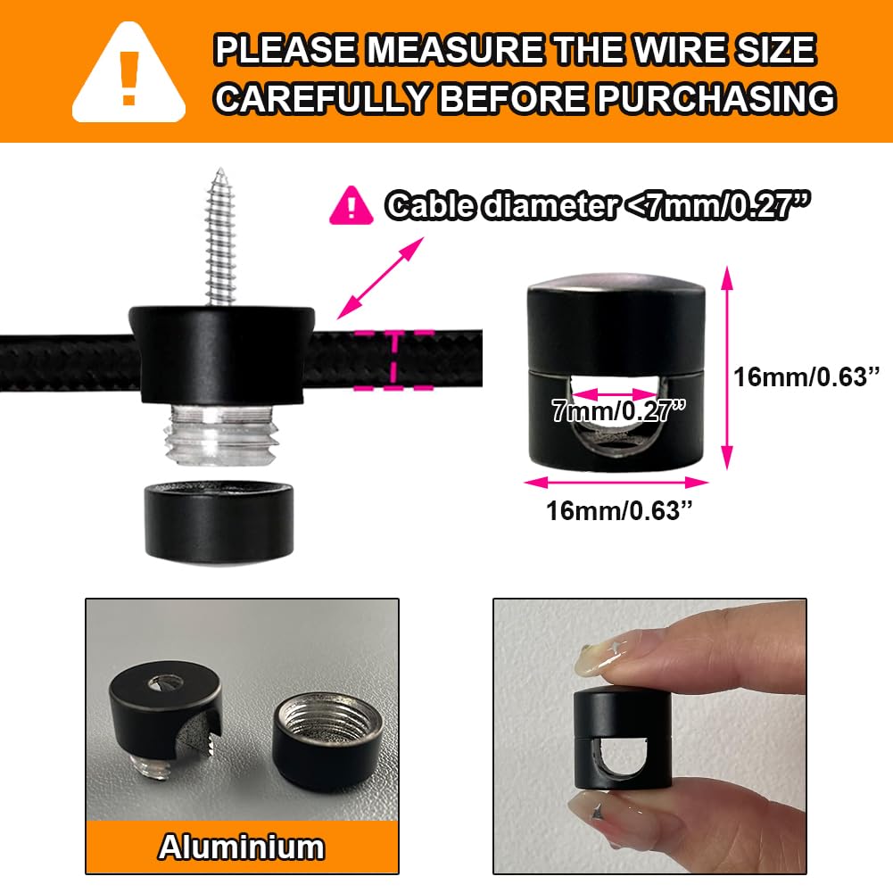 Koltime Black Pulley Wheels Set Of 2 For Plug In Pendant Light Swag Ceiling Hooks For Hanging Lights With Cord, Aluminium Wall C