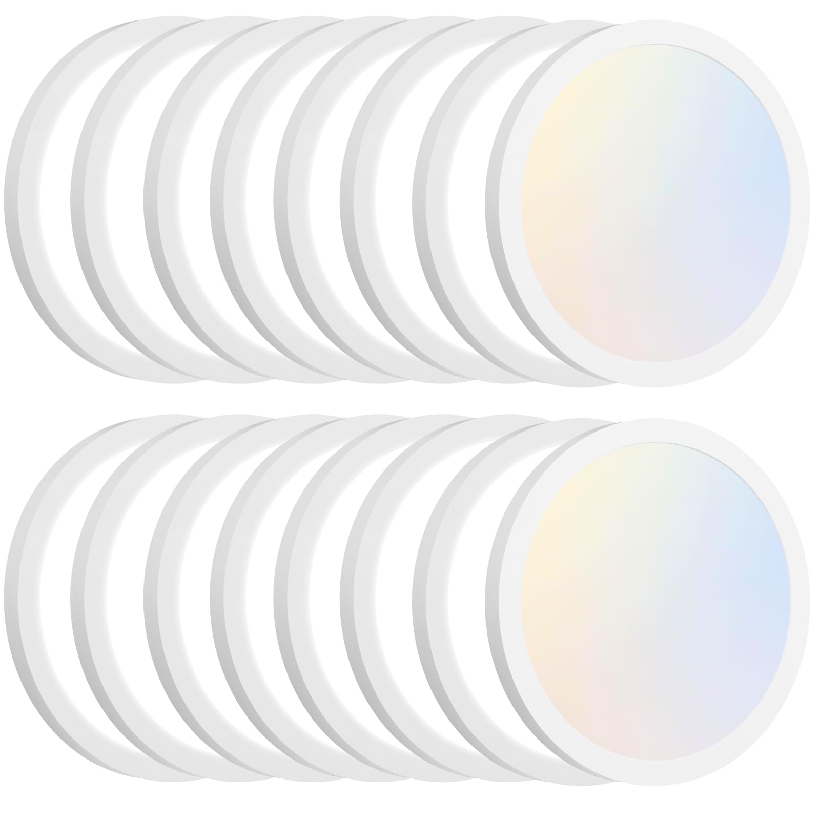 Brightever Flush Mount LED Ceiling Light White, 3 Color Temperature in One 3000K-4000K-5000K, Dimmable 15W 1200Lm 7 Inch Round L