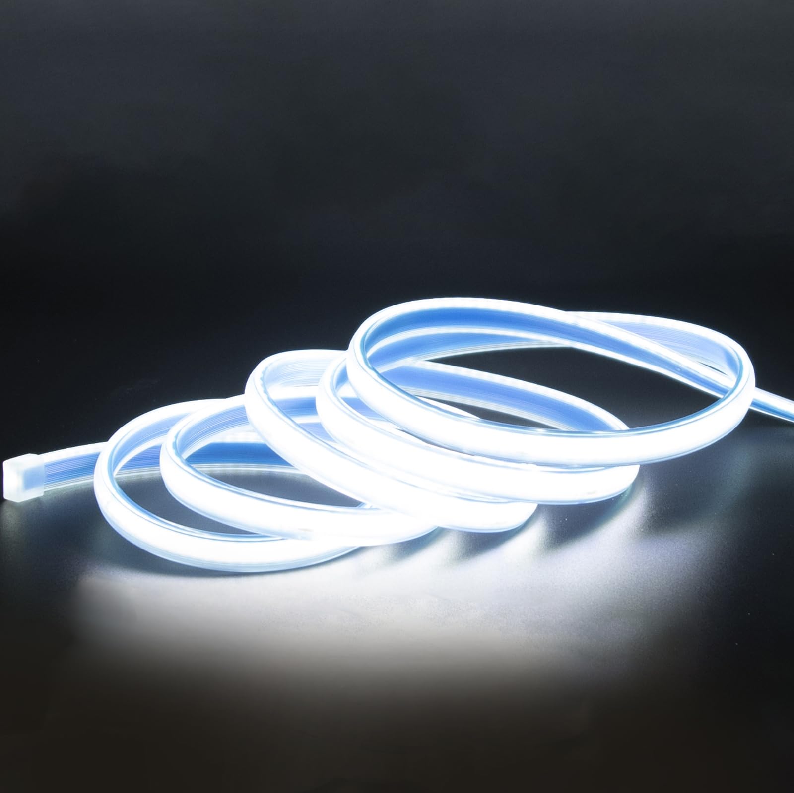 pcningled 2 Meter Bright LED Strip Lights AC 110V with US Plug, 2M 6.56 Foot IP67 Waterproof COB LED Tape for Cabinet Lighting 6