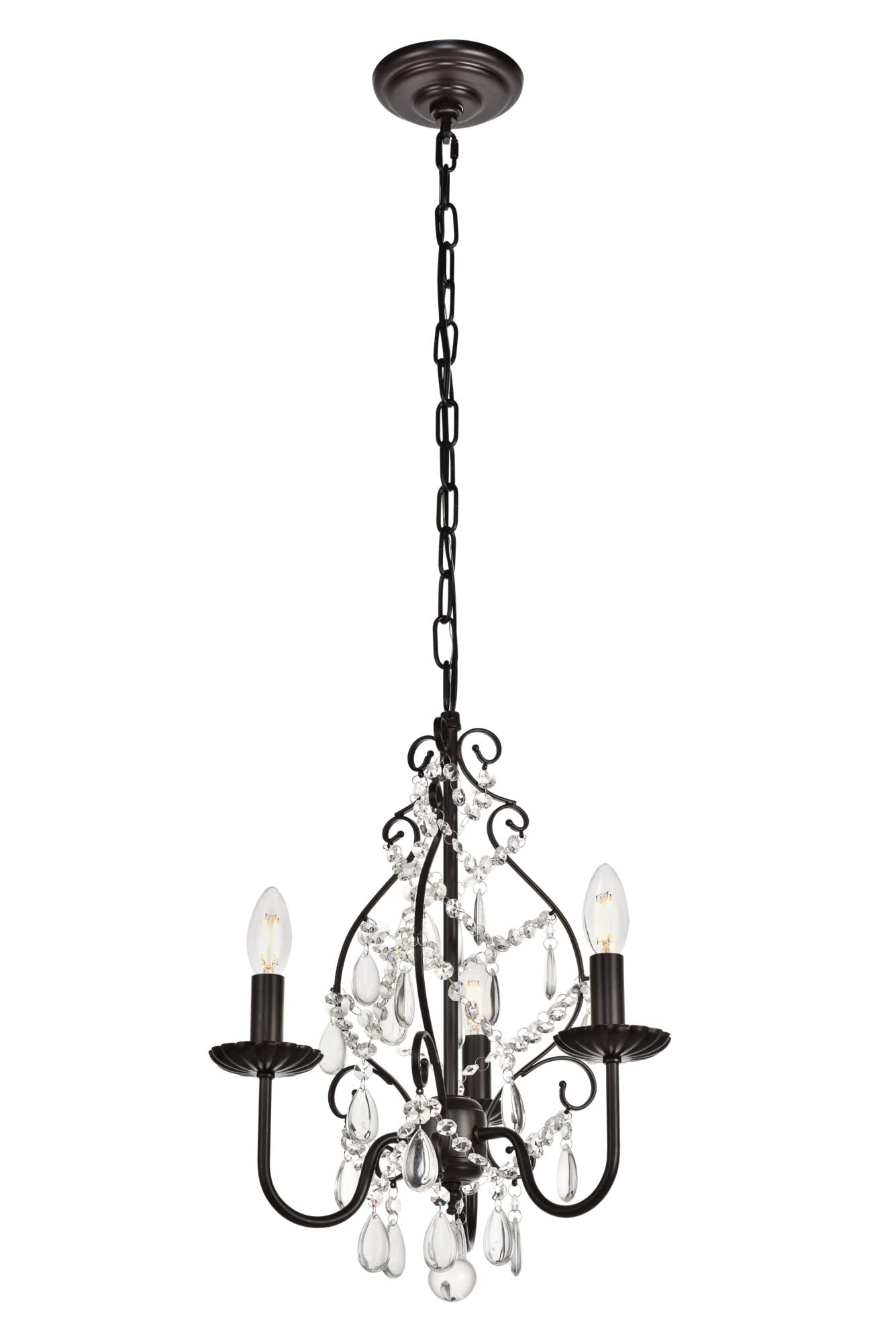 Living District 3-Light Pendant Light, Oil Rubbed Bronze Metal, Transitional Design