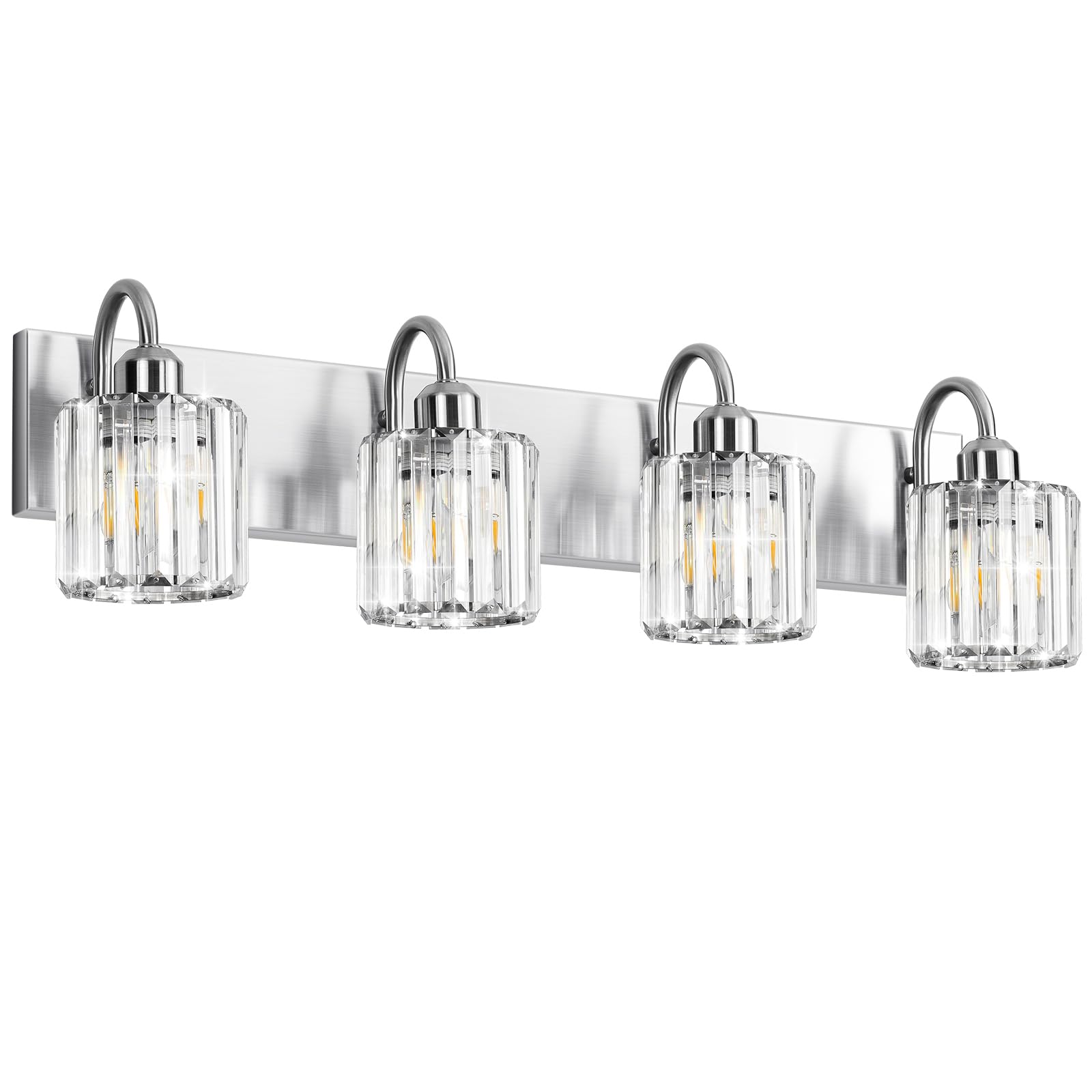 Valytime Bathroom Vanity Light, 4-Lights, Brushed Nickel, Stainless Steel Fixtures, Model 790832314900