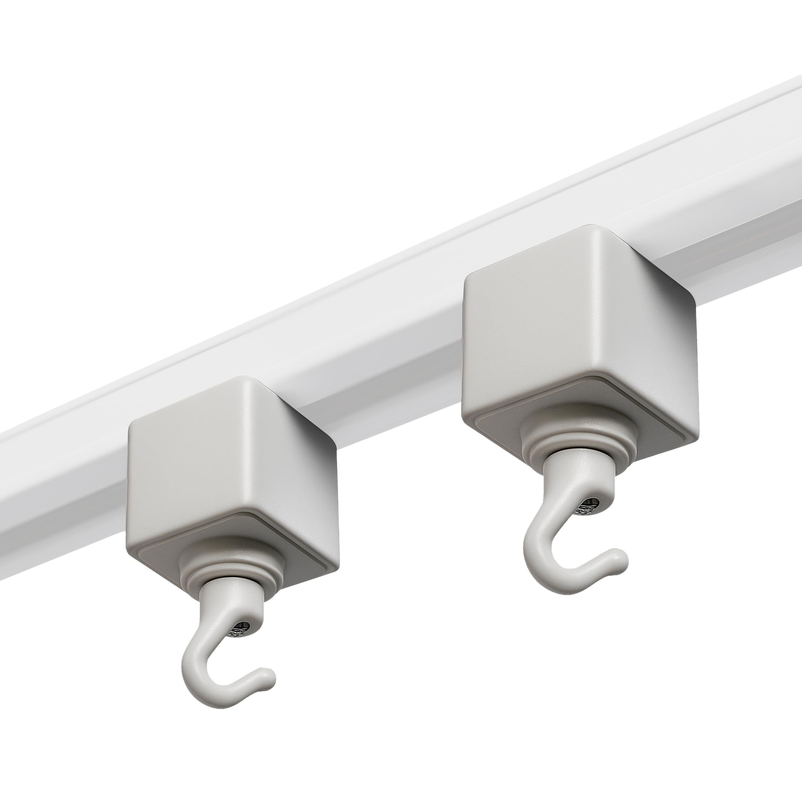 OHLECTRIC Track Light NT-308W (2 Pack) - White - Utility Hook - Single or Dual Circuit - Compatible with Halo Track