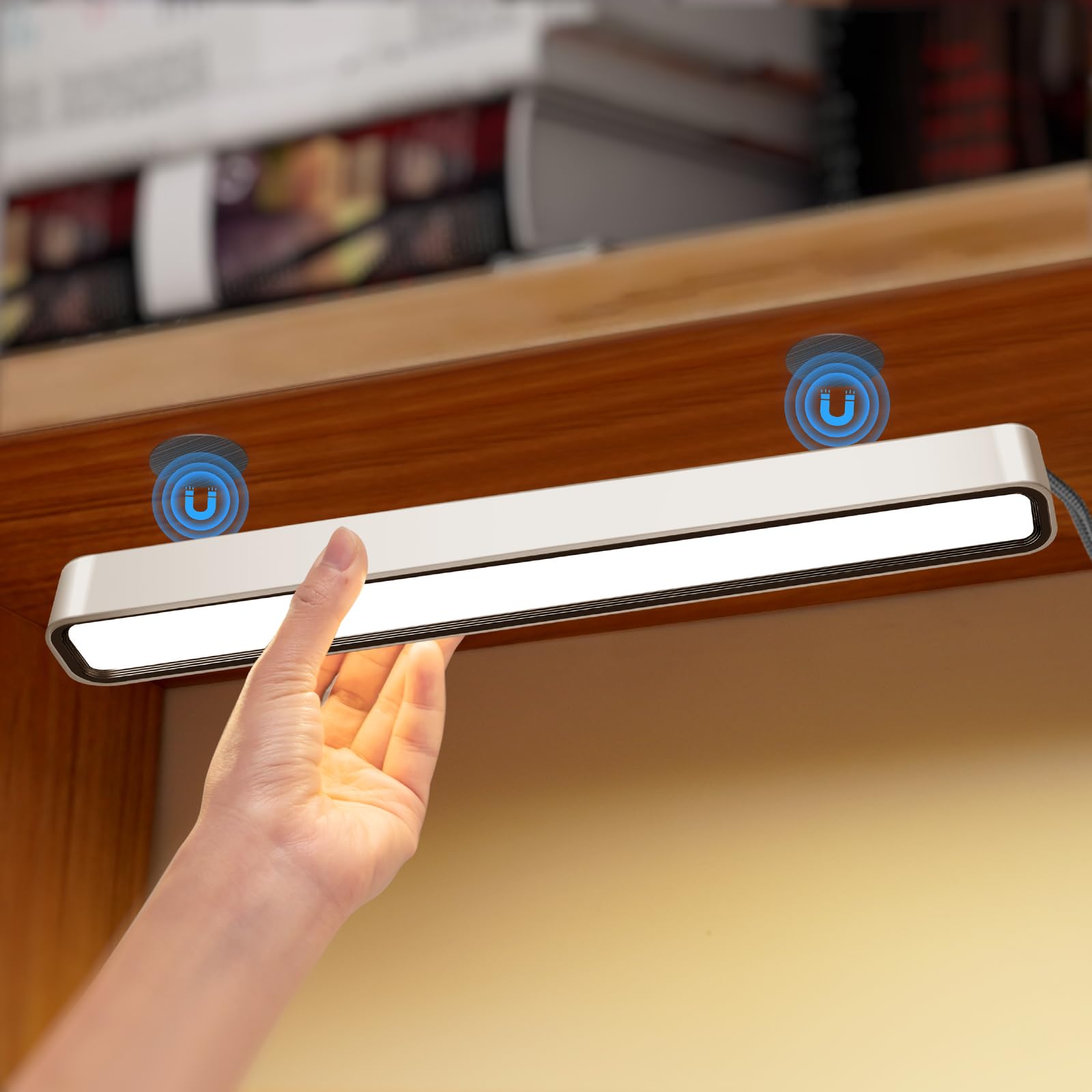 Xmnsoly Magnetic Light Bar Rechargeable Desk Light Bar With Remote 3000K To 6000K Dimmable For Reading, Bedroom, Under Desk Ligh