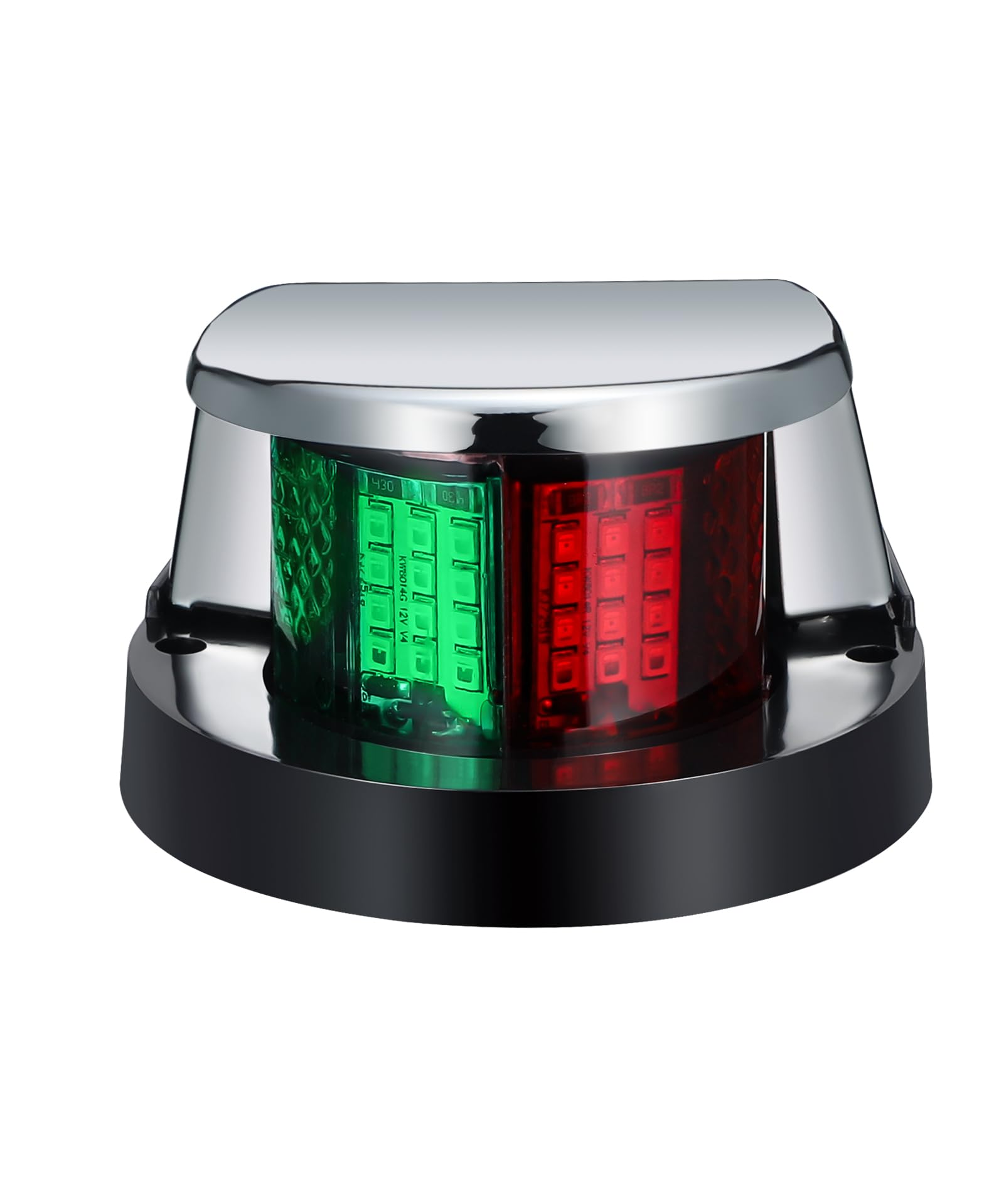 Partsam Marine Boat Bow Lights, 24 LED Red and Green Navigation Light, for Pontoon Yacht Skiff, Green