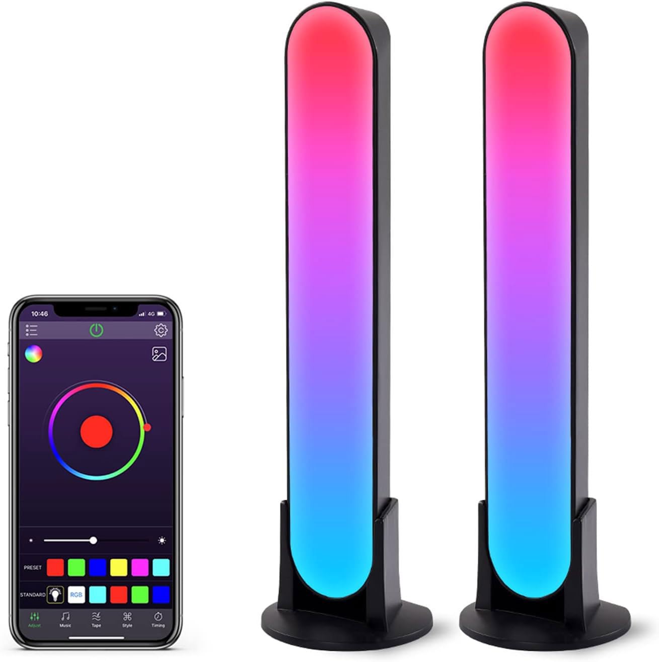 Zuukoo Flow Light Bar, RGB Smart LED Lamp with Multiple Lighting Effects and Music Modes, LED TV Backlights, Mood Light, Ambient