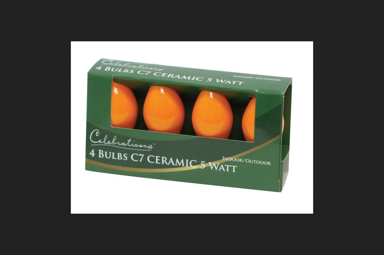 Celebrations C7 Replacement Bulbs - Ceramic 5W Orange, One Size, Plastic Material