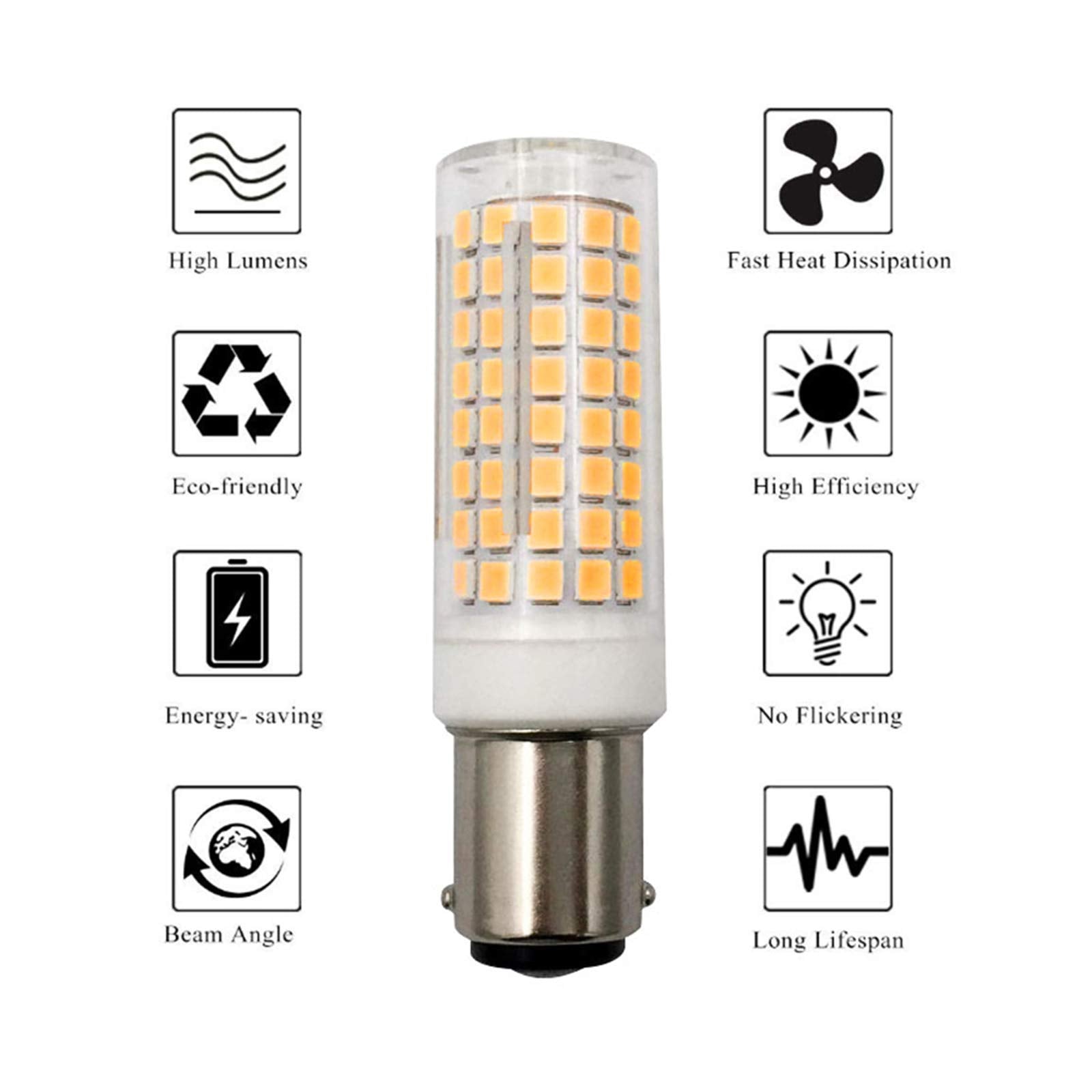 Maotopcom 10W Dimmable Led Corn Bulbs 3000K, Ba15D Base, 1000Lm