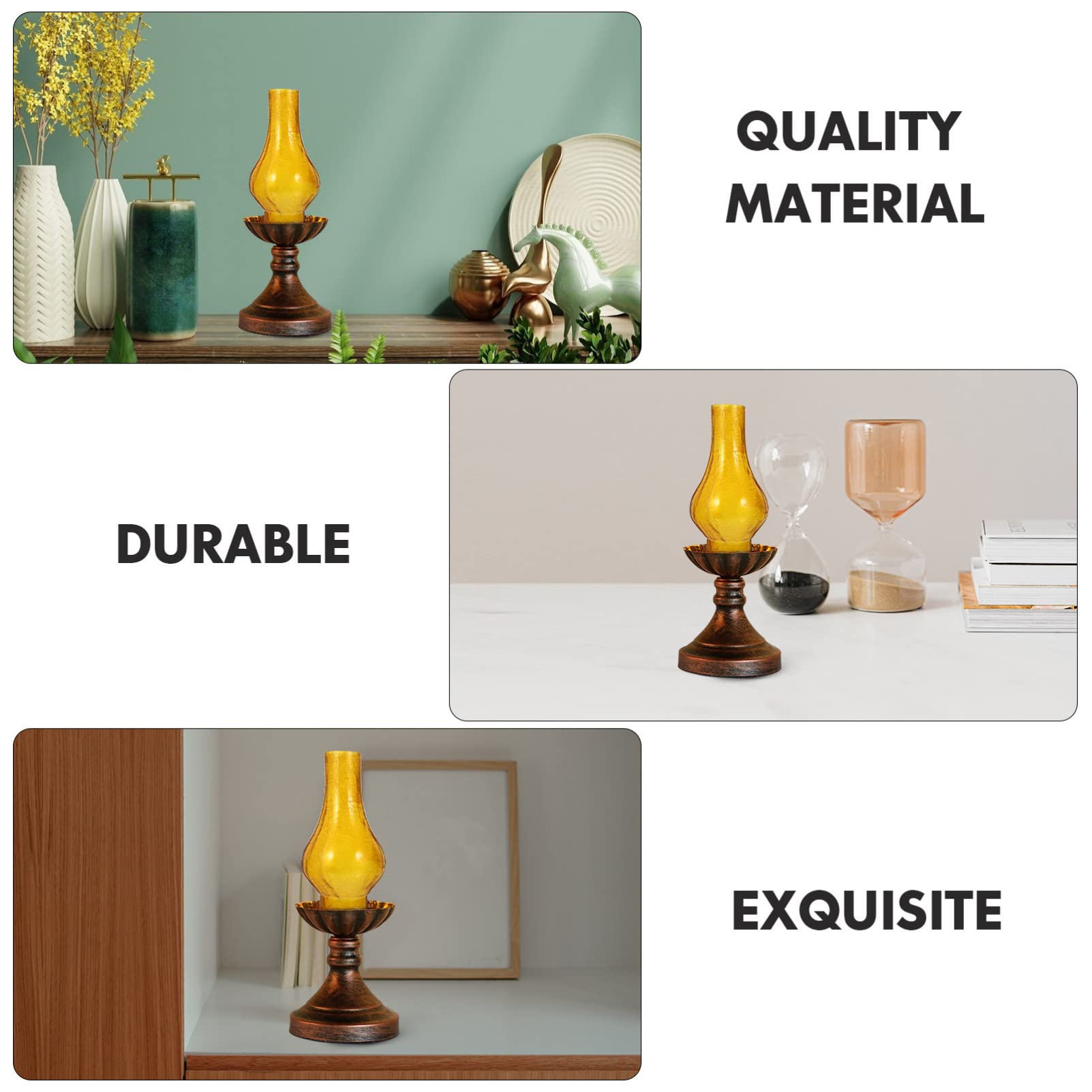 Uonlytech Vintage Decor Glass Lamp Chimney, Chimney Transparent Glass Shade Replacement Oil Lamp Wall Lamp For Vintage And Antiq