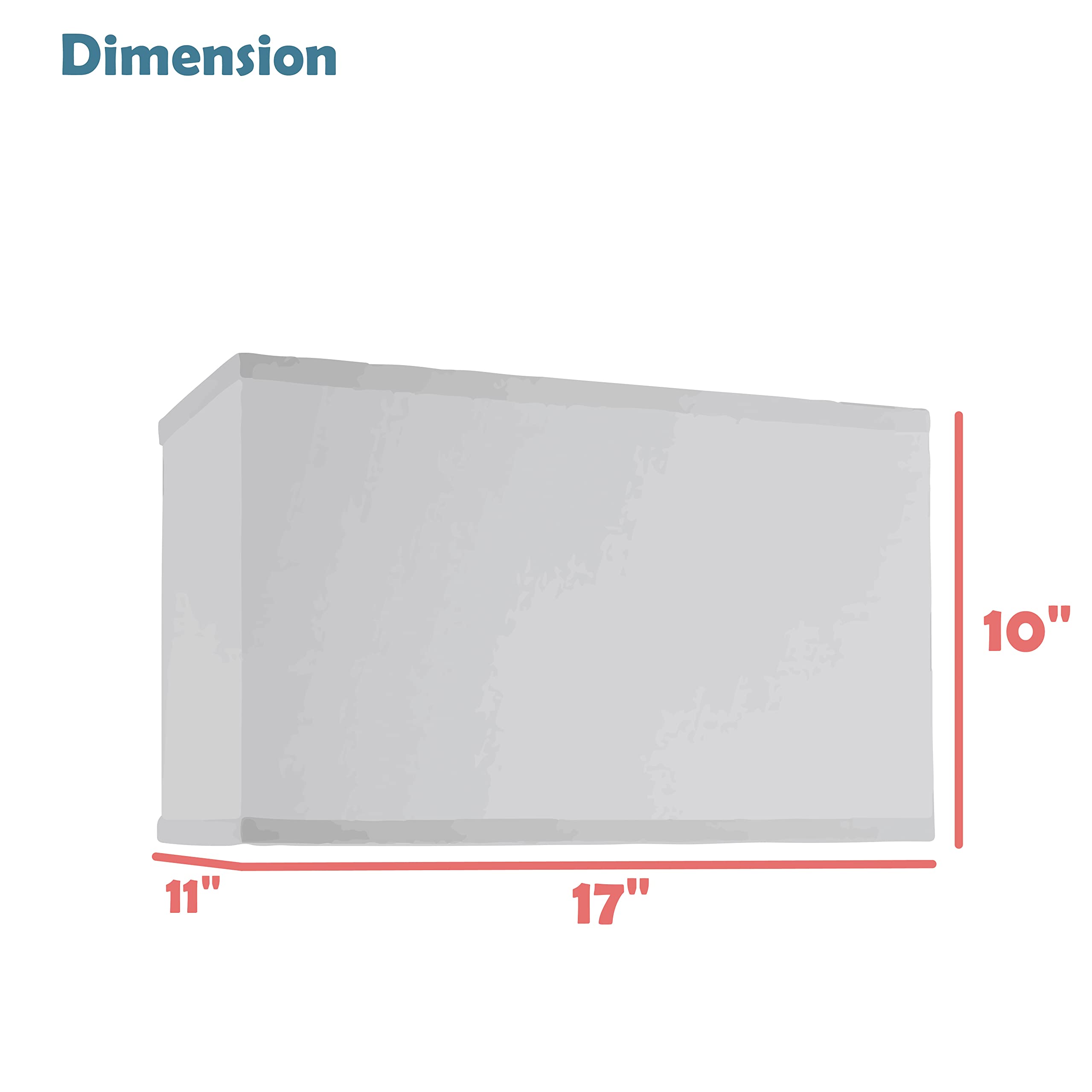 Aspen Creative 38751-2, Rectangle Collapsible Spider Lamp Shade, Oatmeal, 11+17 Top x 11+17 Bottom x 10 Height, Set of 2